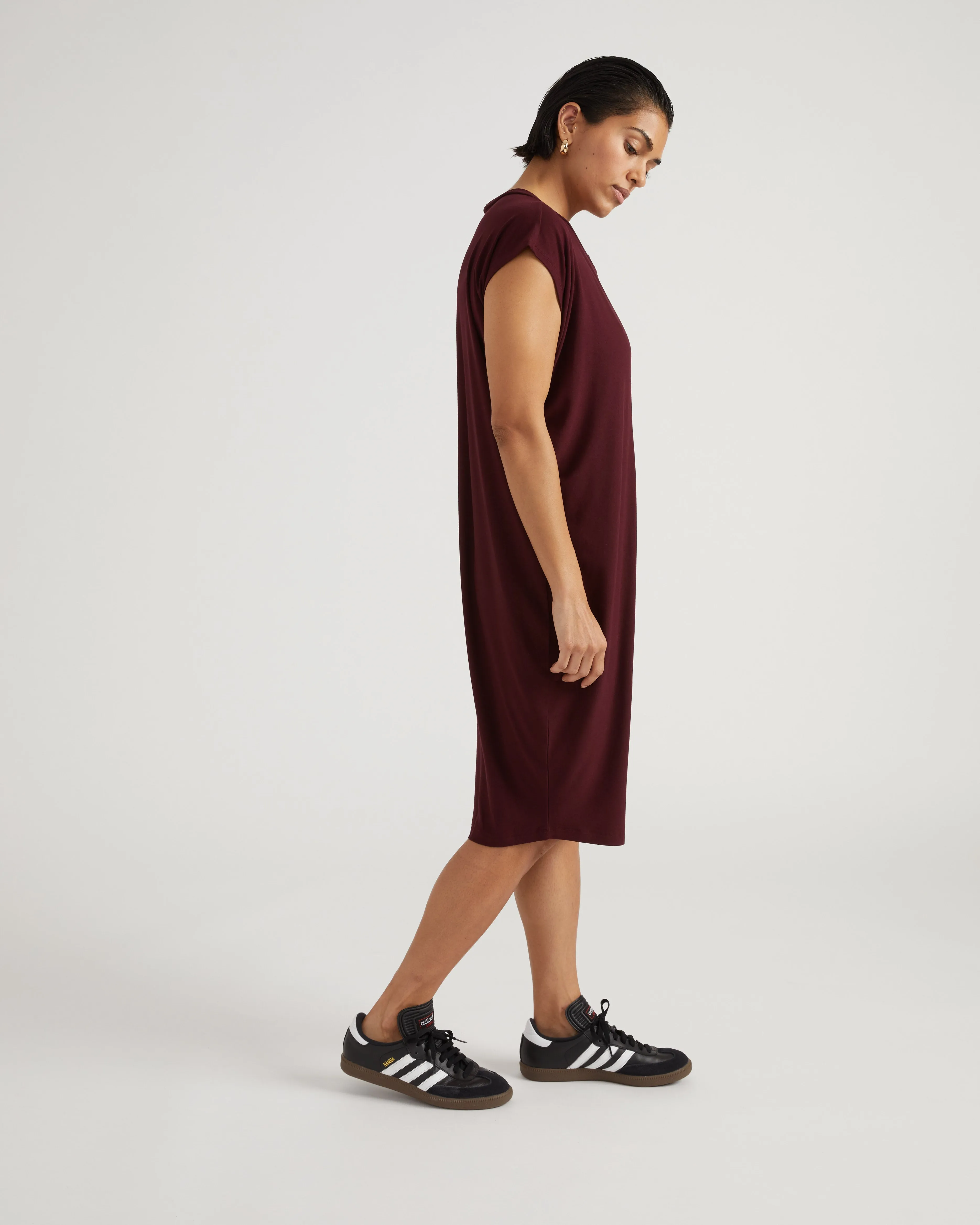 Carrea Relaxed Liquid Jersey Dress - Black Cherry sold by Universal Standard product image thumbnail 2
