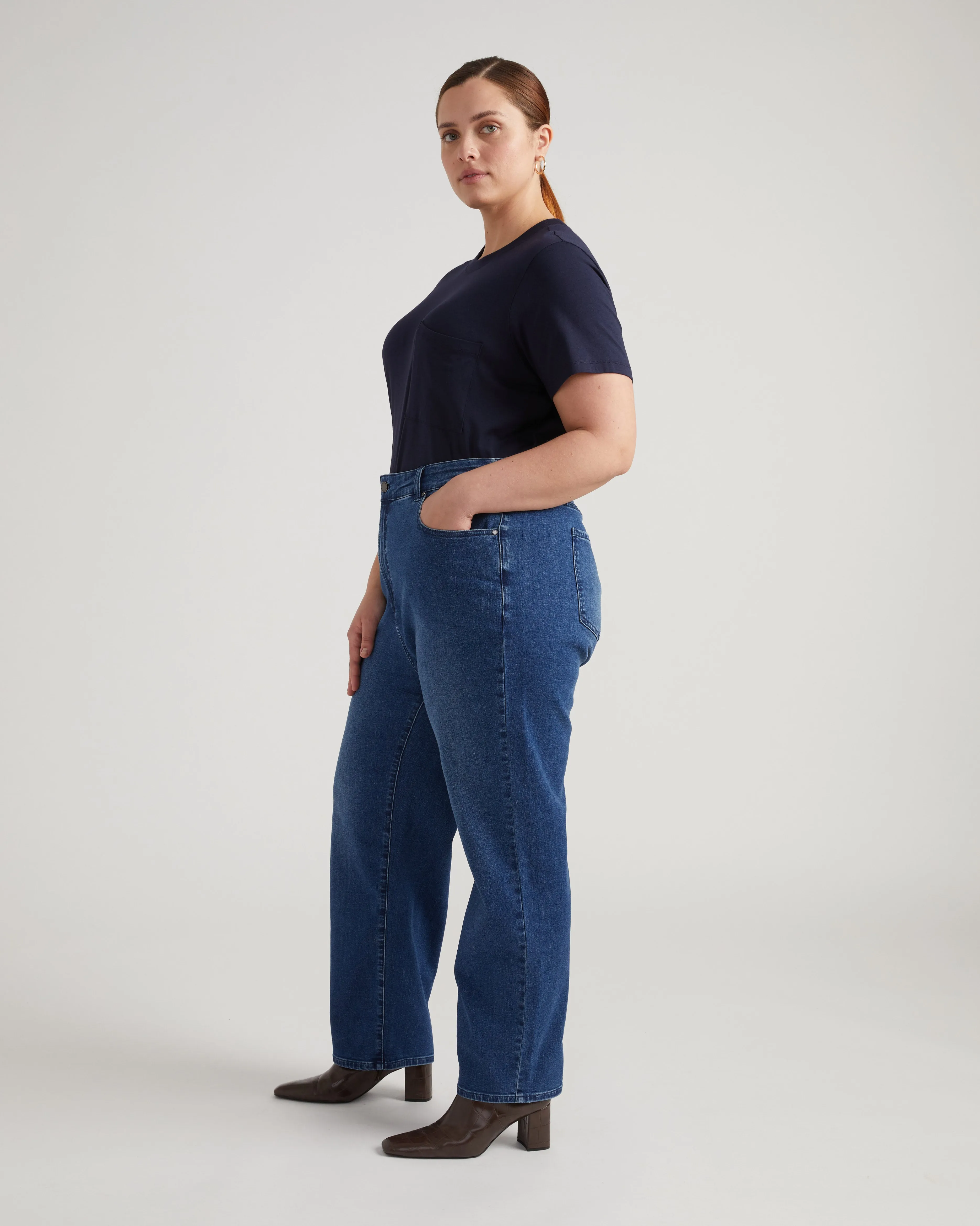 Ella High Rise Straight Leg Jeans - True Blue sold by Universal Standard product image thumbnail 2