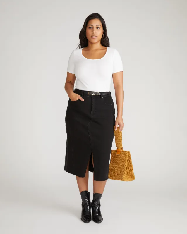 Scoop Neck Tee - White sold by Universal Standard