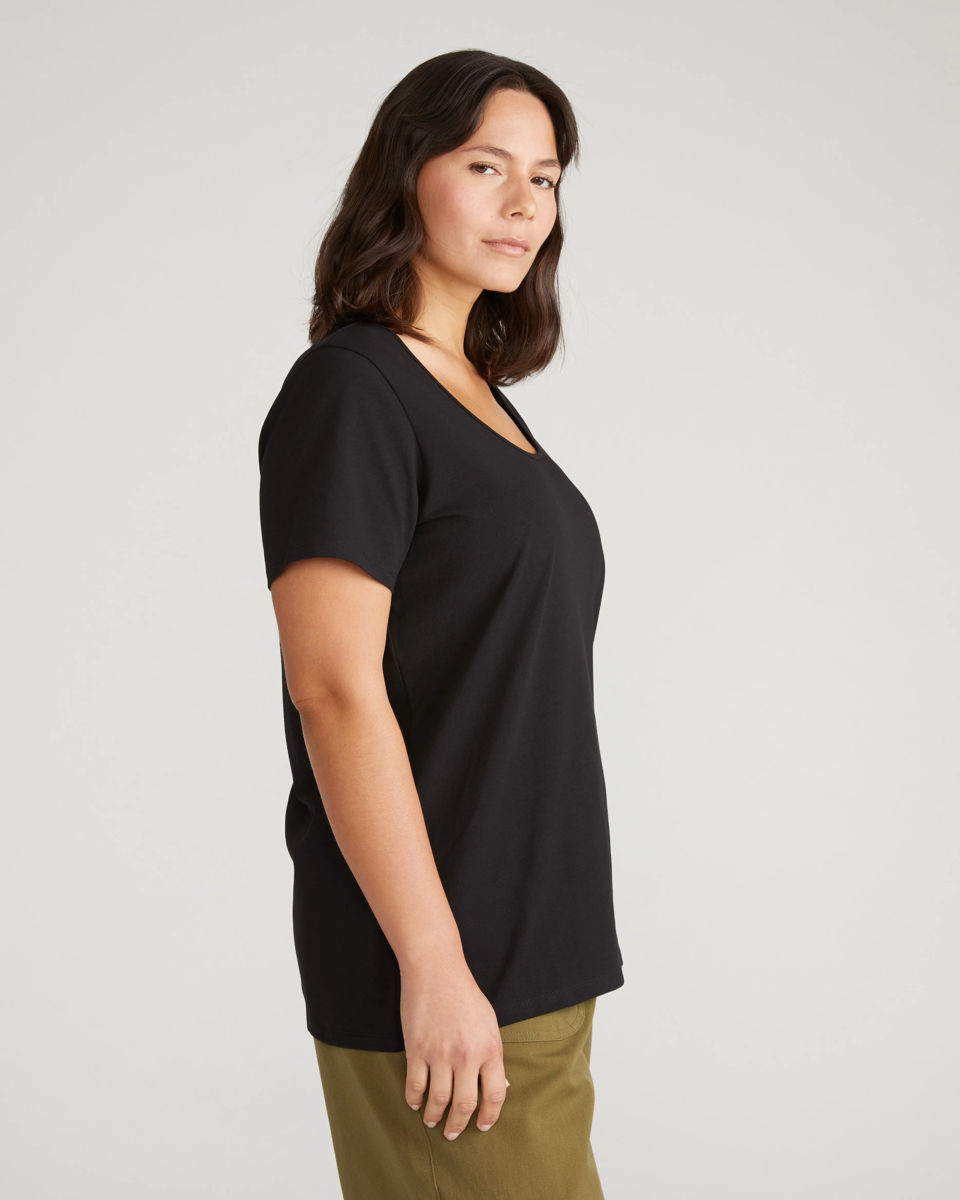 Scoop Neck Tee - Black sold by Universal Standard product image thumbnail 2