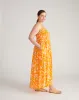 Harmony Voile Dress - Petal Palette Print in Arancia sold by Universal Standard