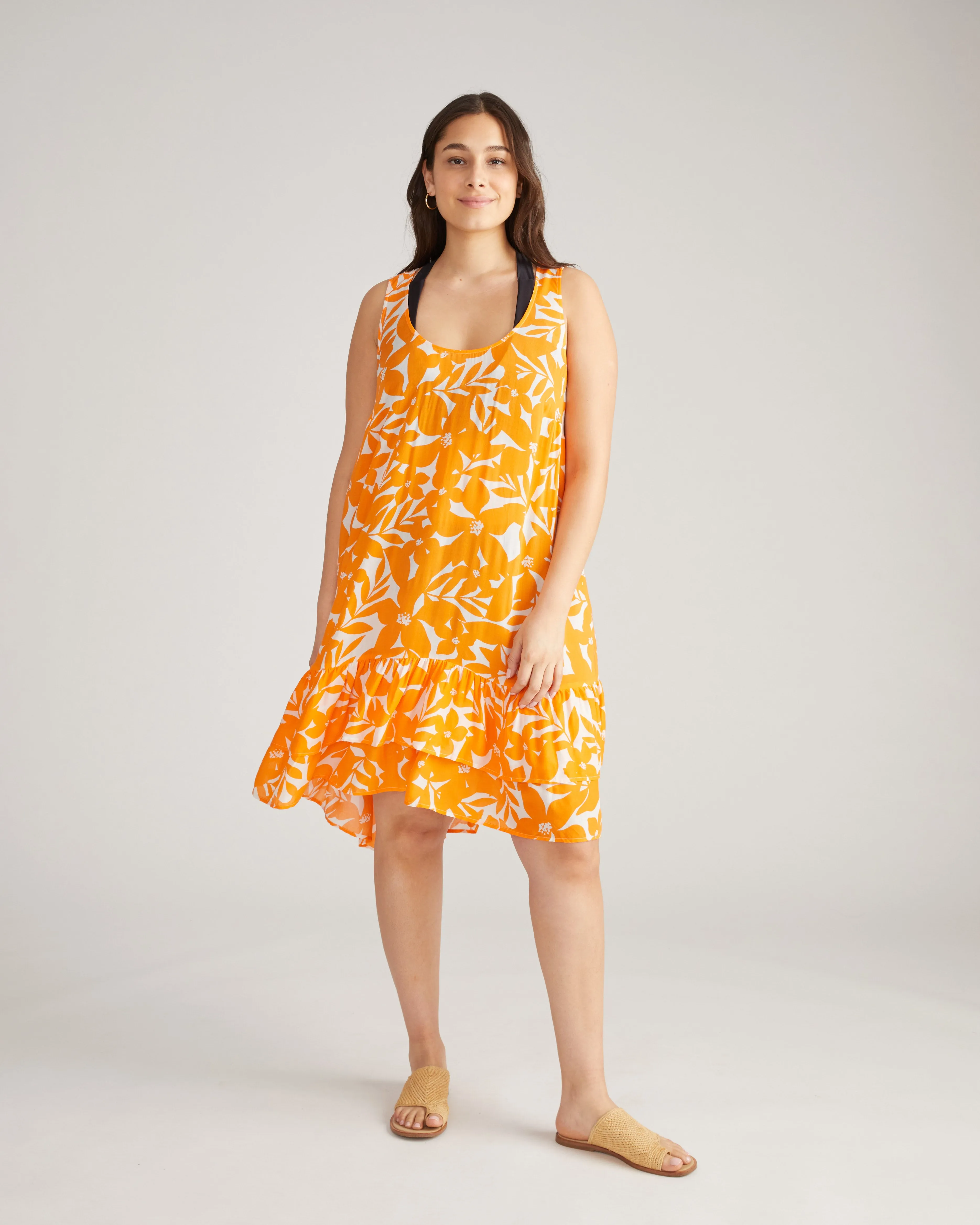 Elodie Voile Dress - Petal Palette Print in Arancia sold by Universal Standard product image thumbnail 2