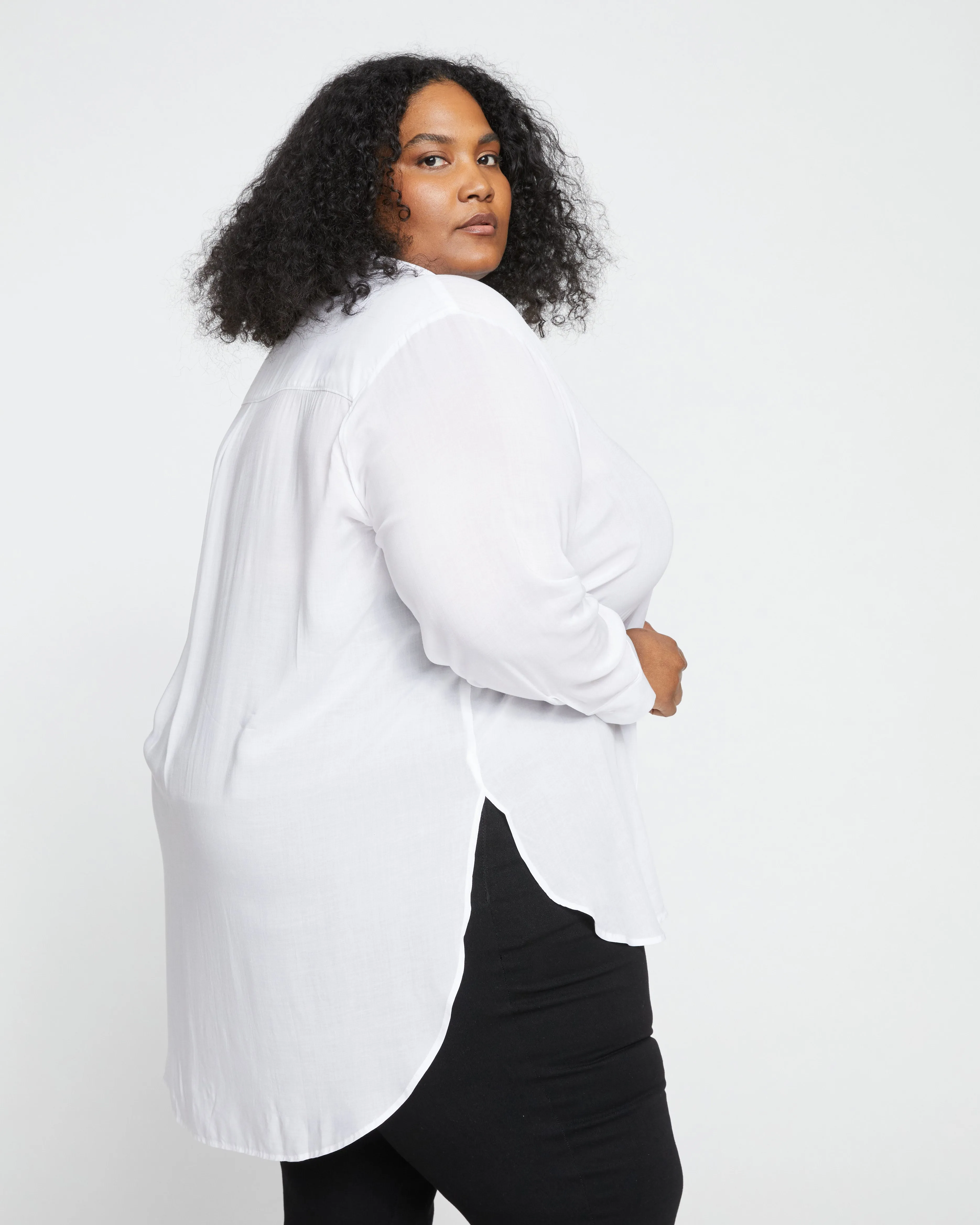 Toni Hi Low Tunic - White sold by Universal Standard product image thumbnail 5