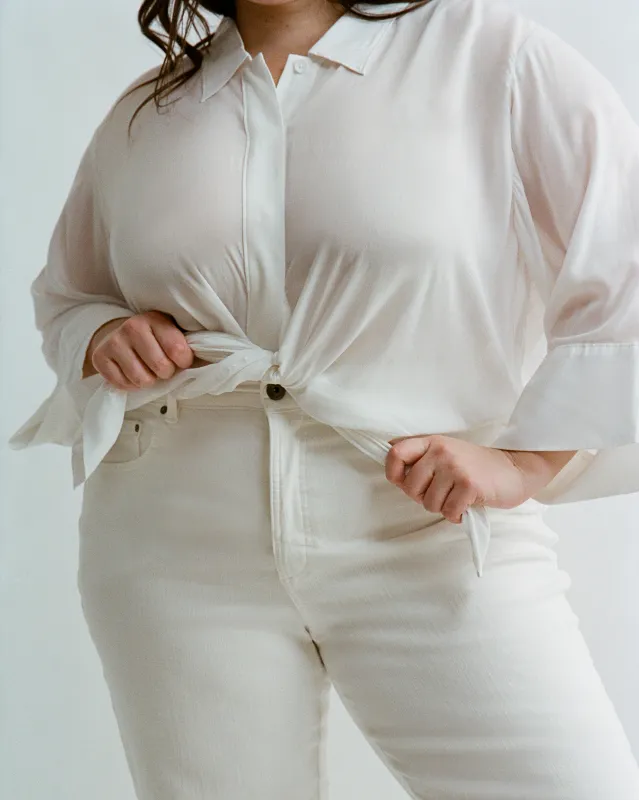 Toni Hi Low Tunic - White sold by Universal Standard