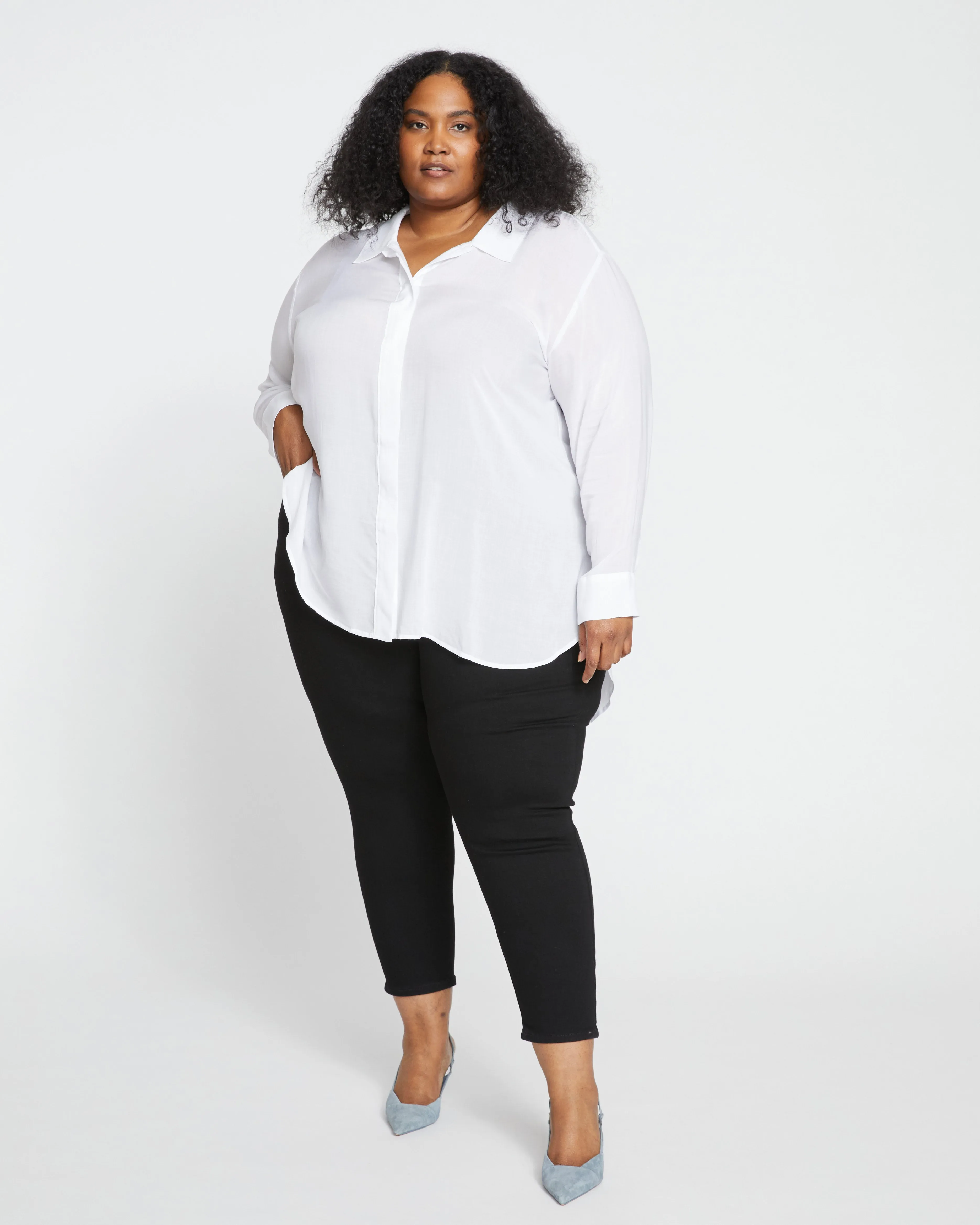 Toni Hi Low Tunic - White sold by Universal Standard product image thumbnail 4