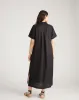 Padma Polo Neck Linen Dress - Black sold by Universal Standard