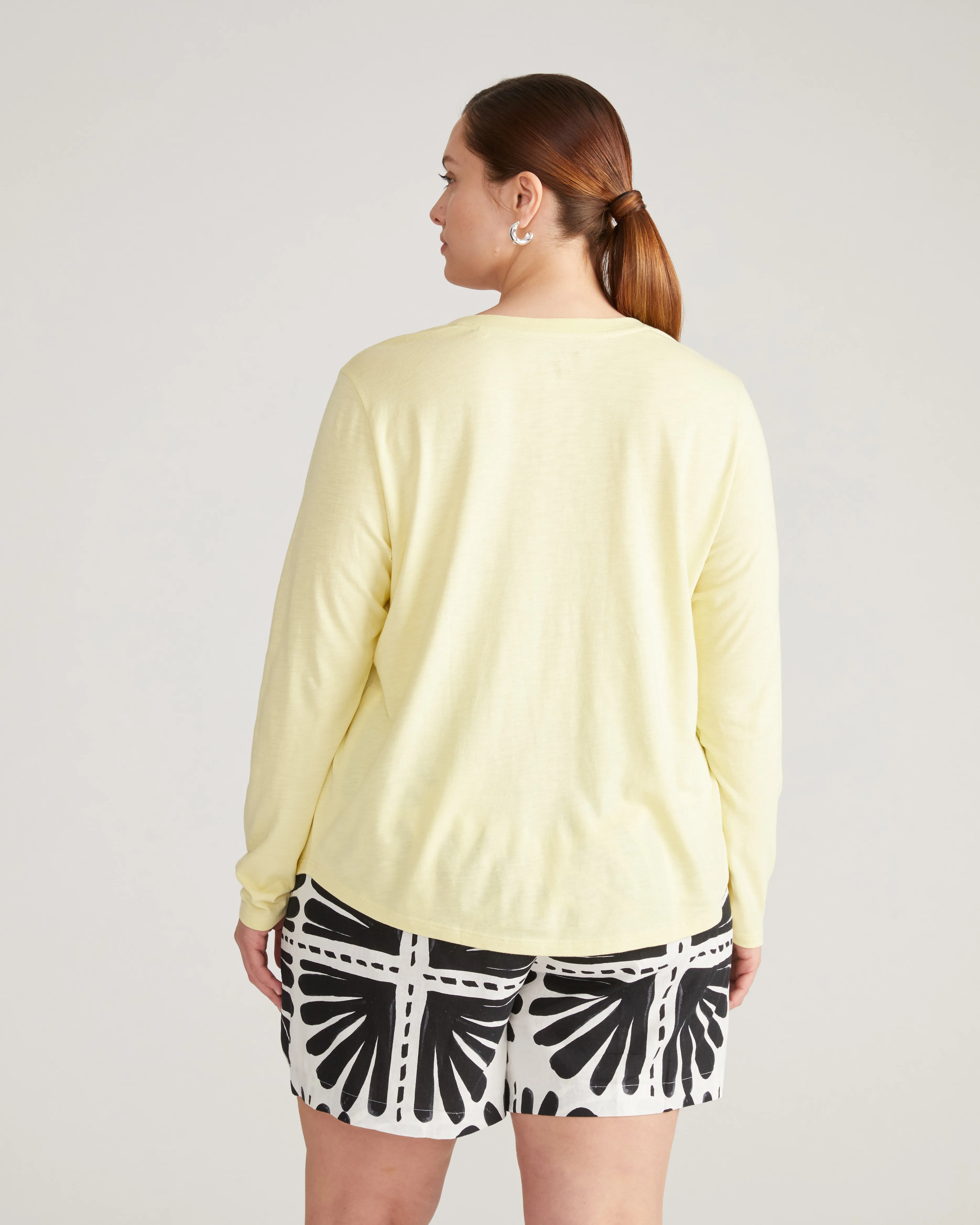Light-As-Air Long Sleeve V Neck Tee - Twinkle sold by Universal Standard product image thumbnail 3