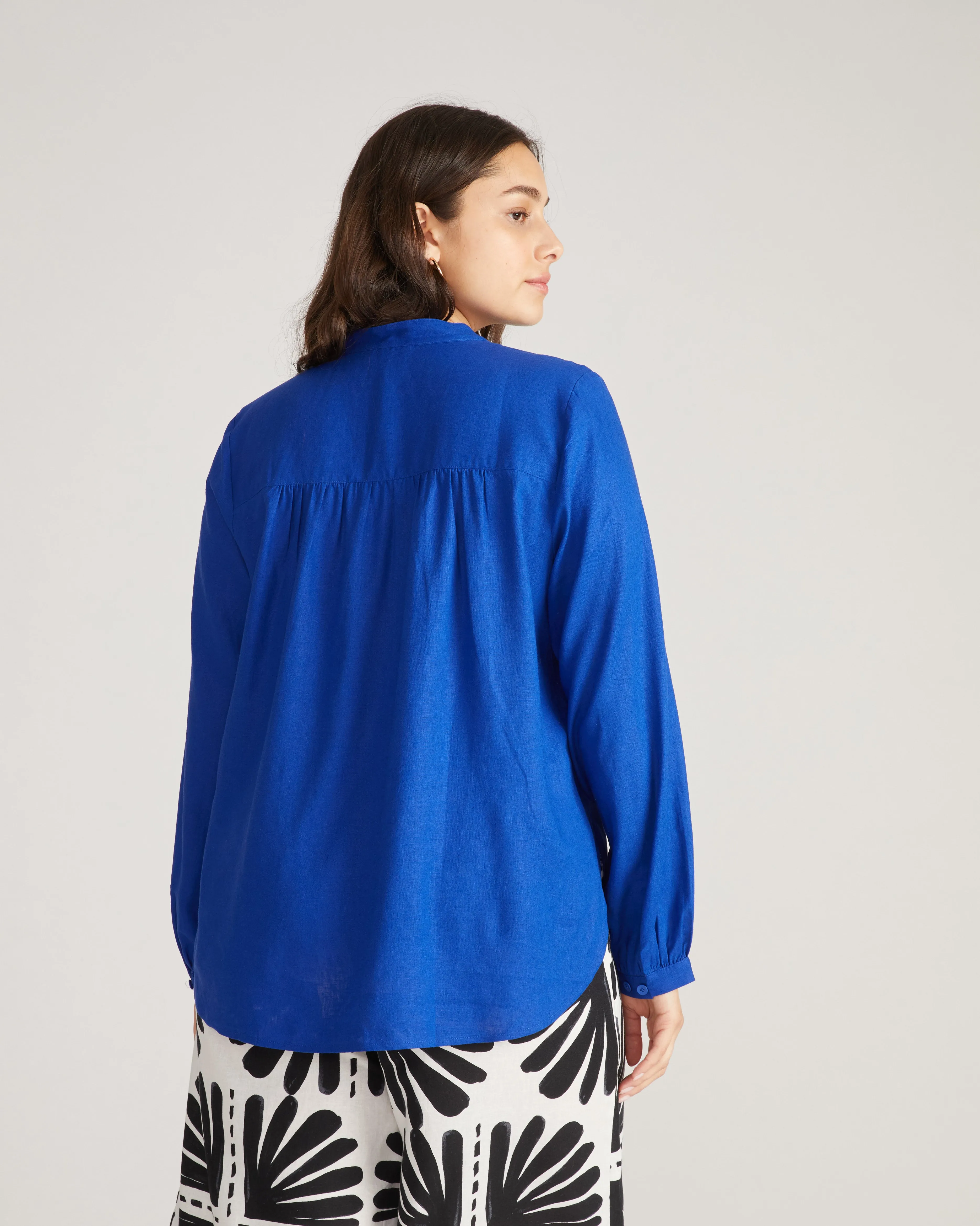 Avalon Linen Top - Ultramarine sold by Universal Standard product image thumbnail 5