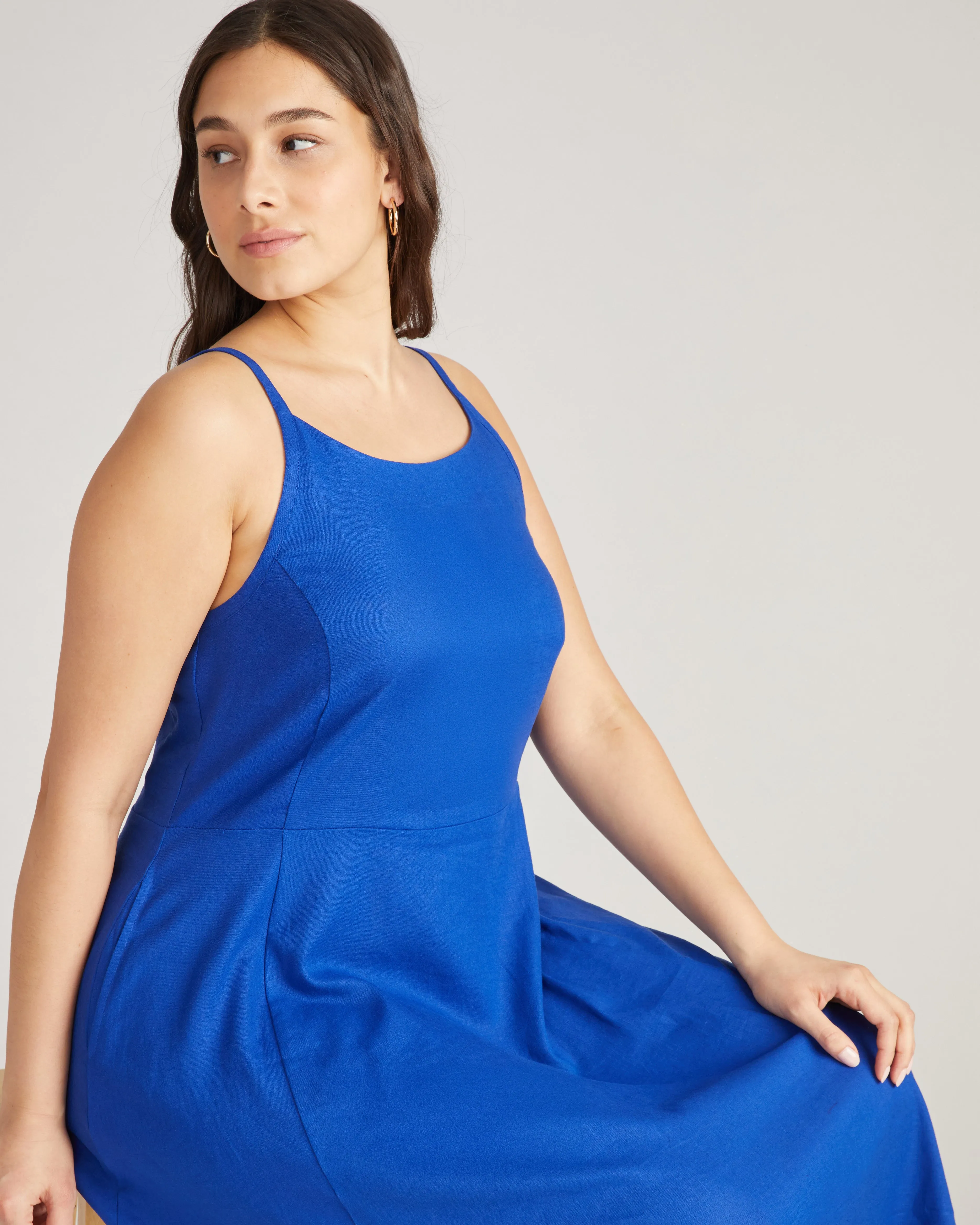 Kuki Linen Dress - Ultramarine sold by Universal Standard product image thumbnail 2