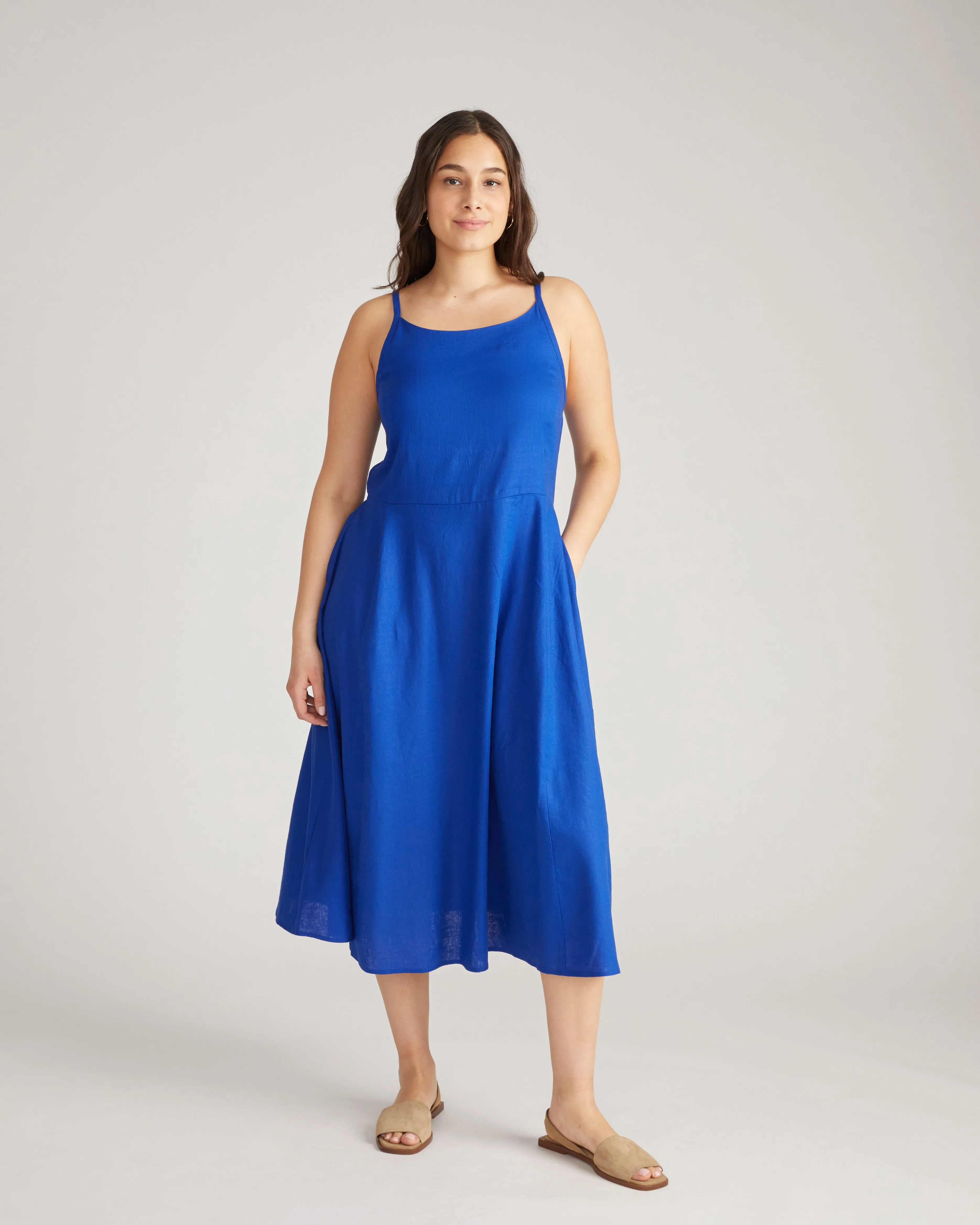 Kuki Linen Dress - Ultramarine sold by Universal Standard product image thumbnail 4