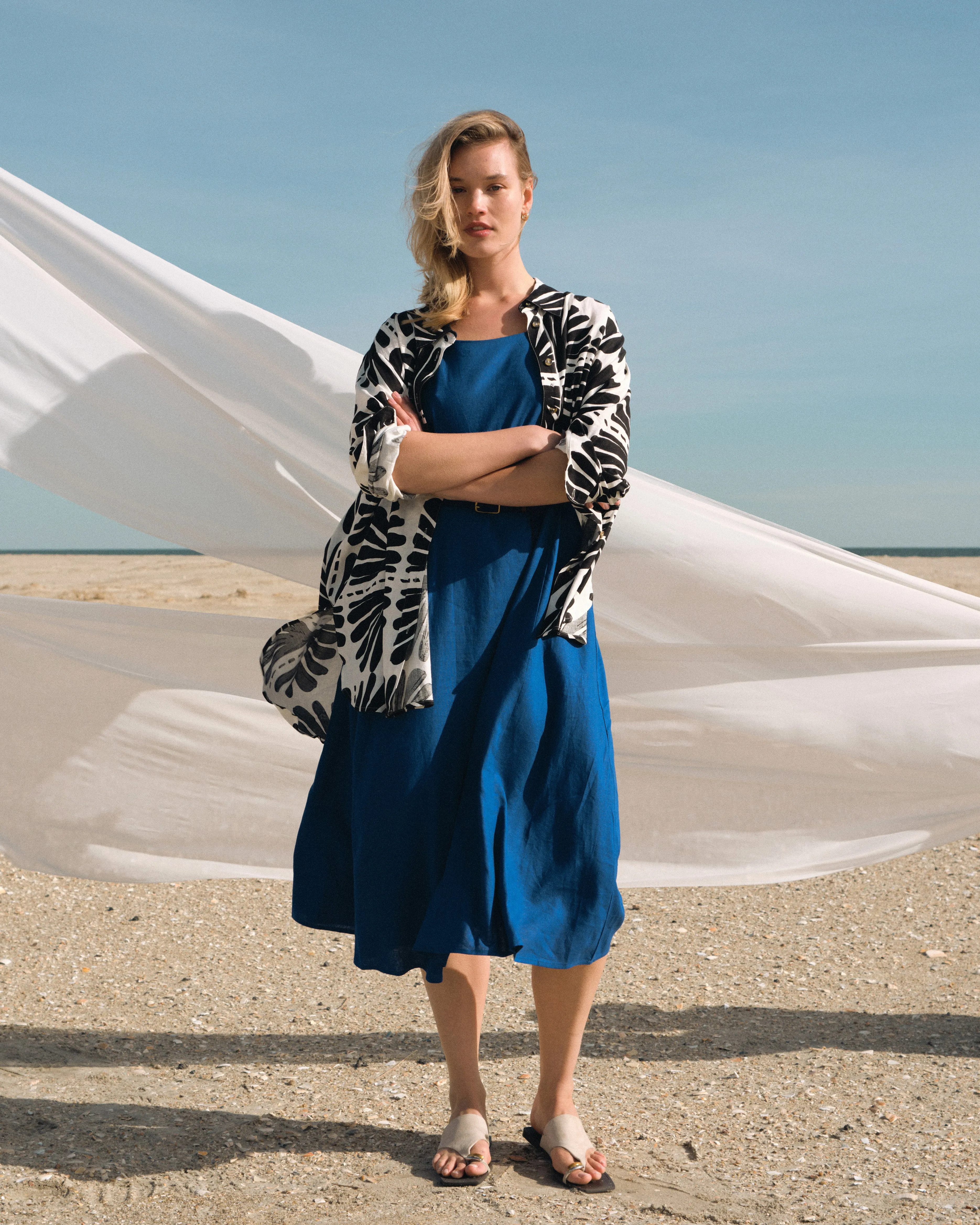 Kuki Linen Dress - Ultramarine sold by Universal Standard product image thumbnail 5