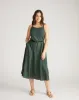 Kuki Linen Dress - Luscious Green sold by Universal Standard