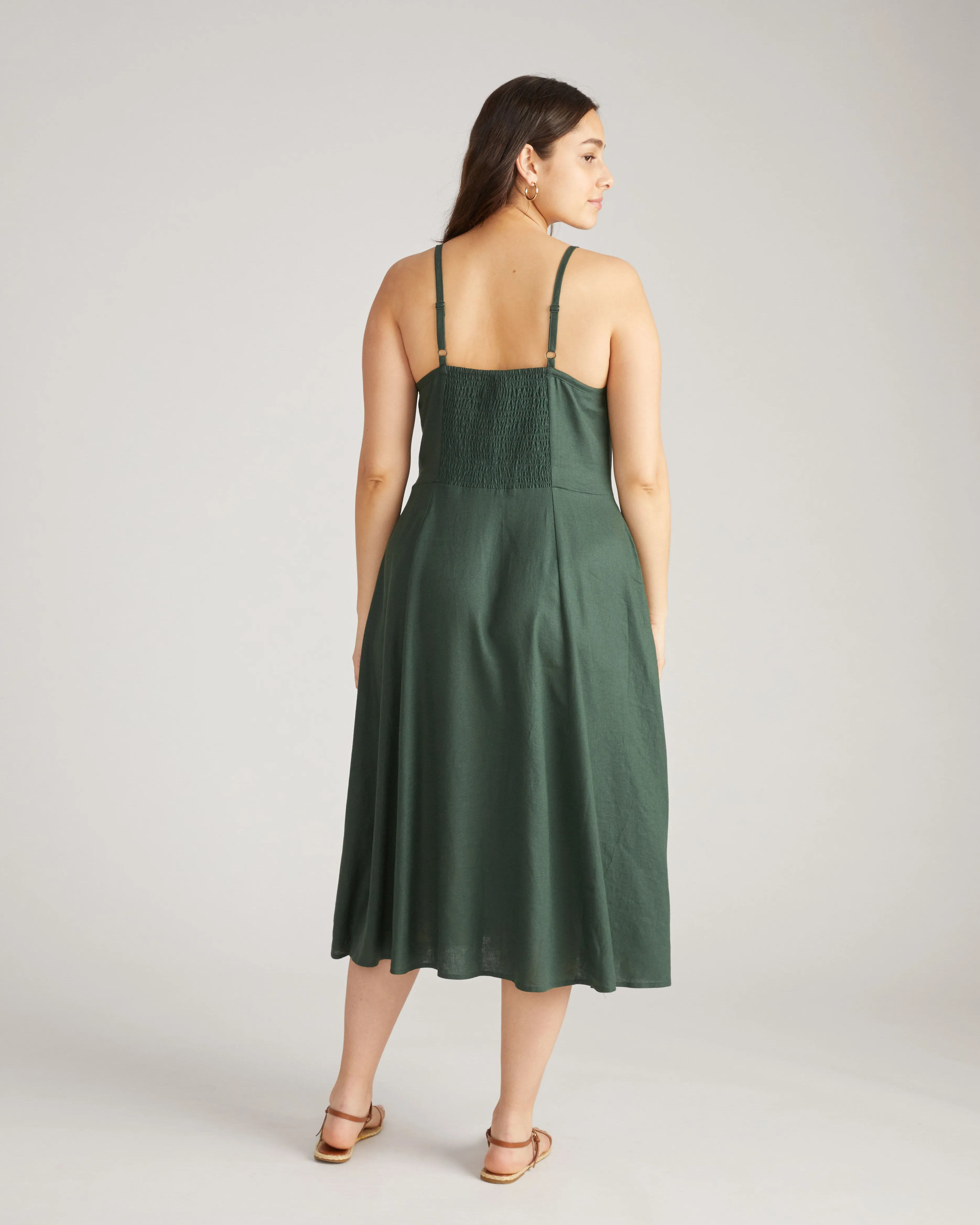 Kuki Linen Dress - Luscious Green sold by Universal Standard product image thumbnail 3