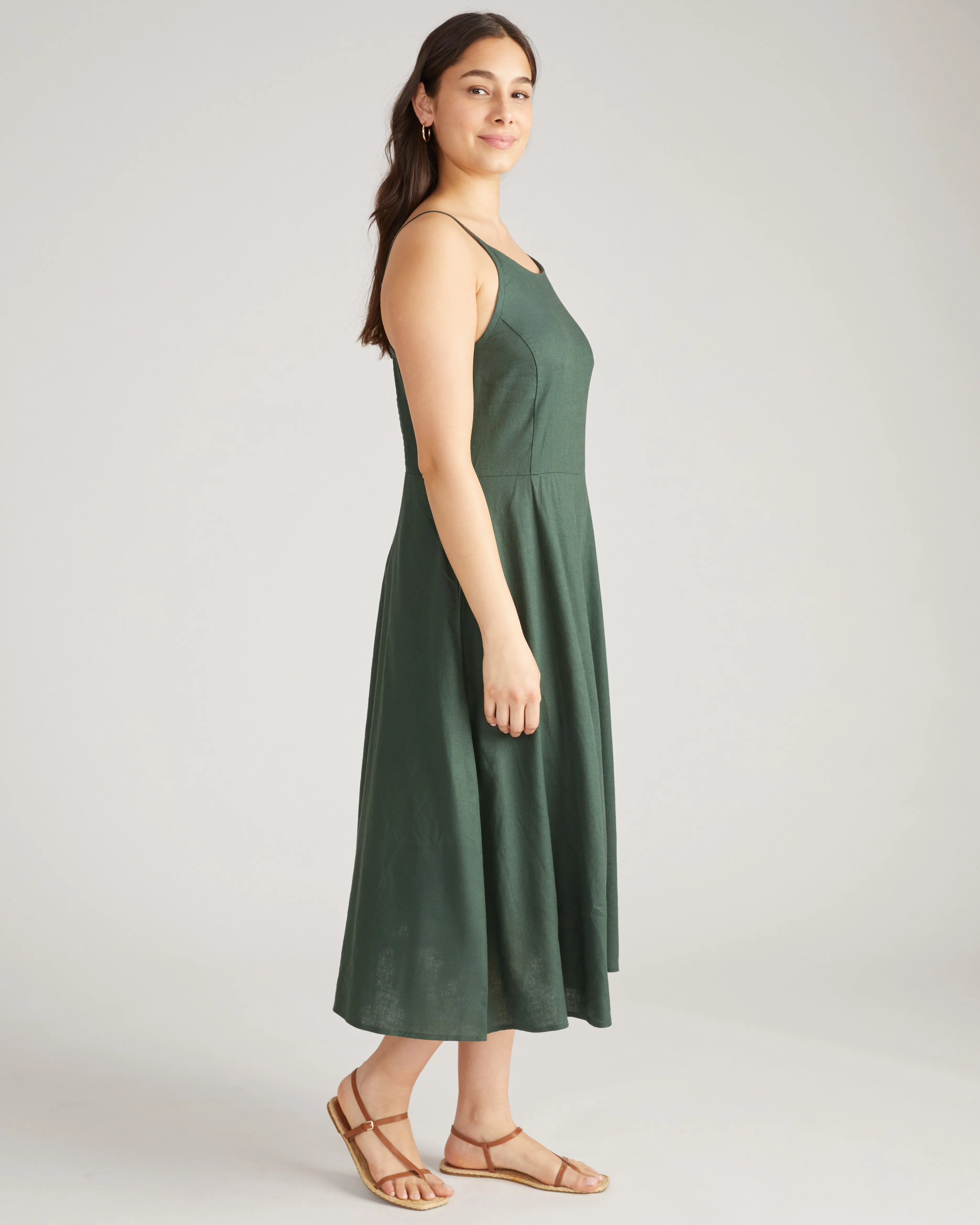 Kuki Linen Dress - Luscious Green sold by Universal Standard product image thumbnail 2