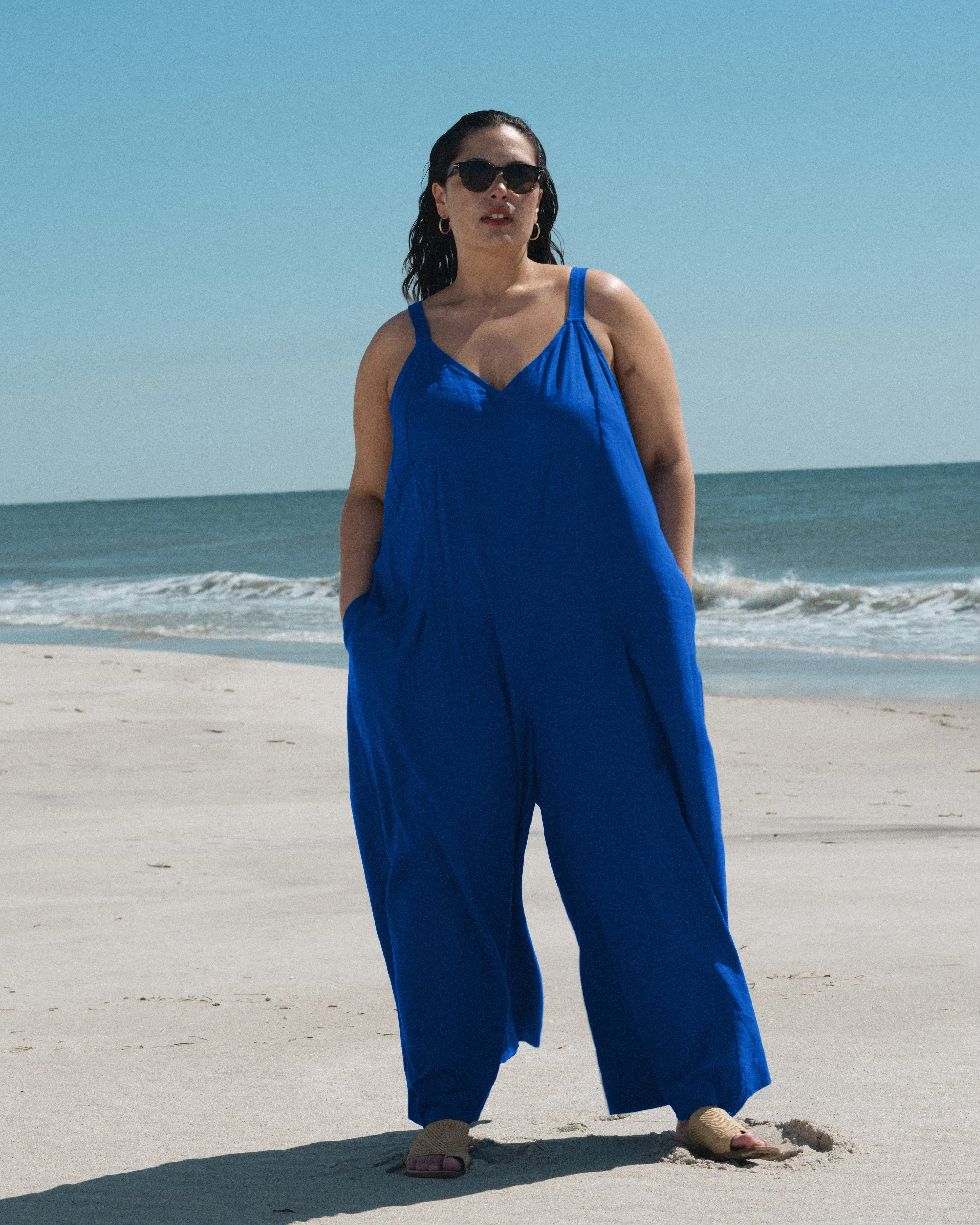 Promenade Linen Jumpsuit - Ultramarine sold by Universal Standard product image thumbnail 2