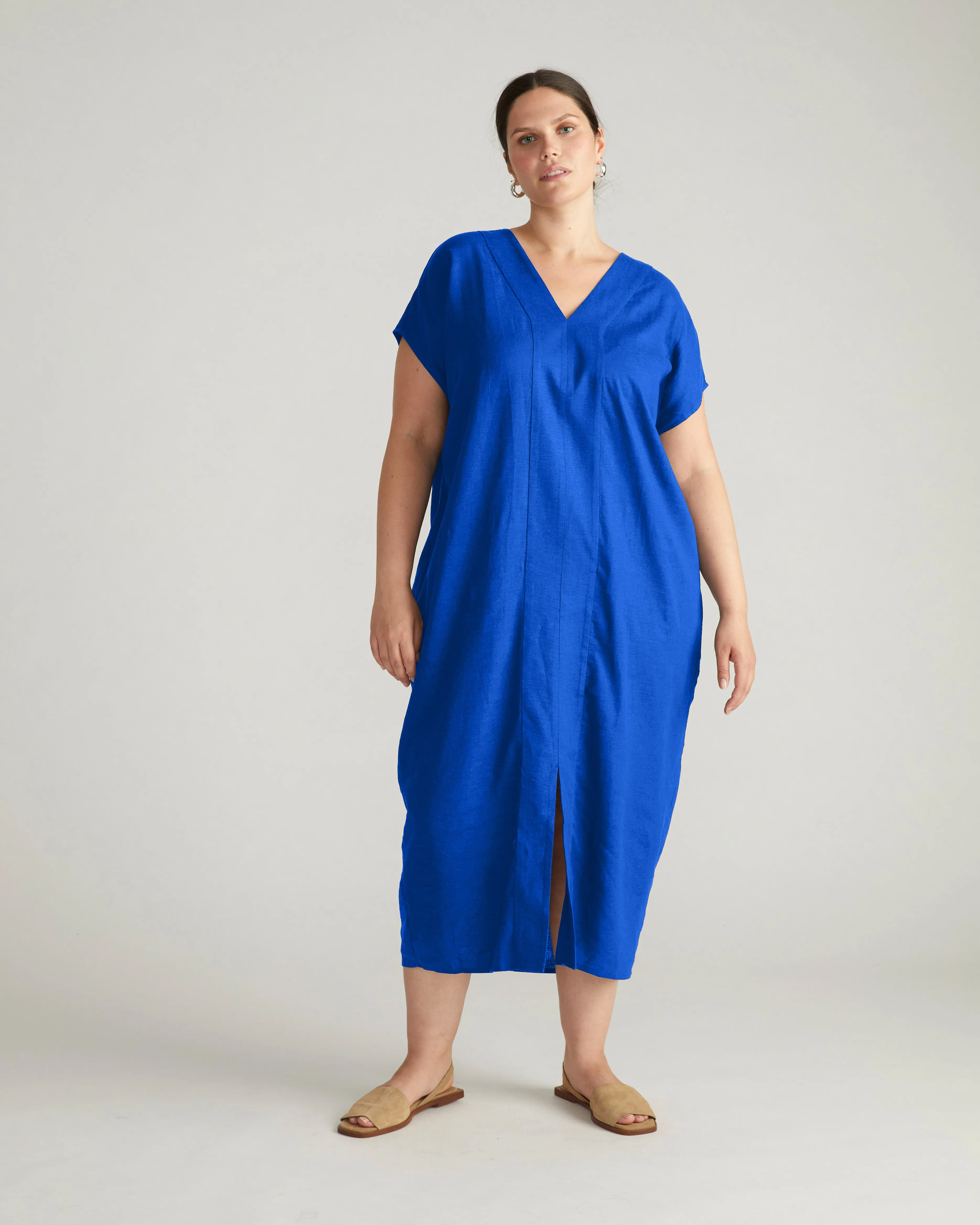 Cabana Linen Kaftan - Ultramarine sold by Universal Standard product image thumbnail 4