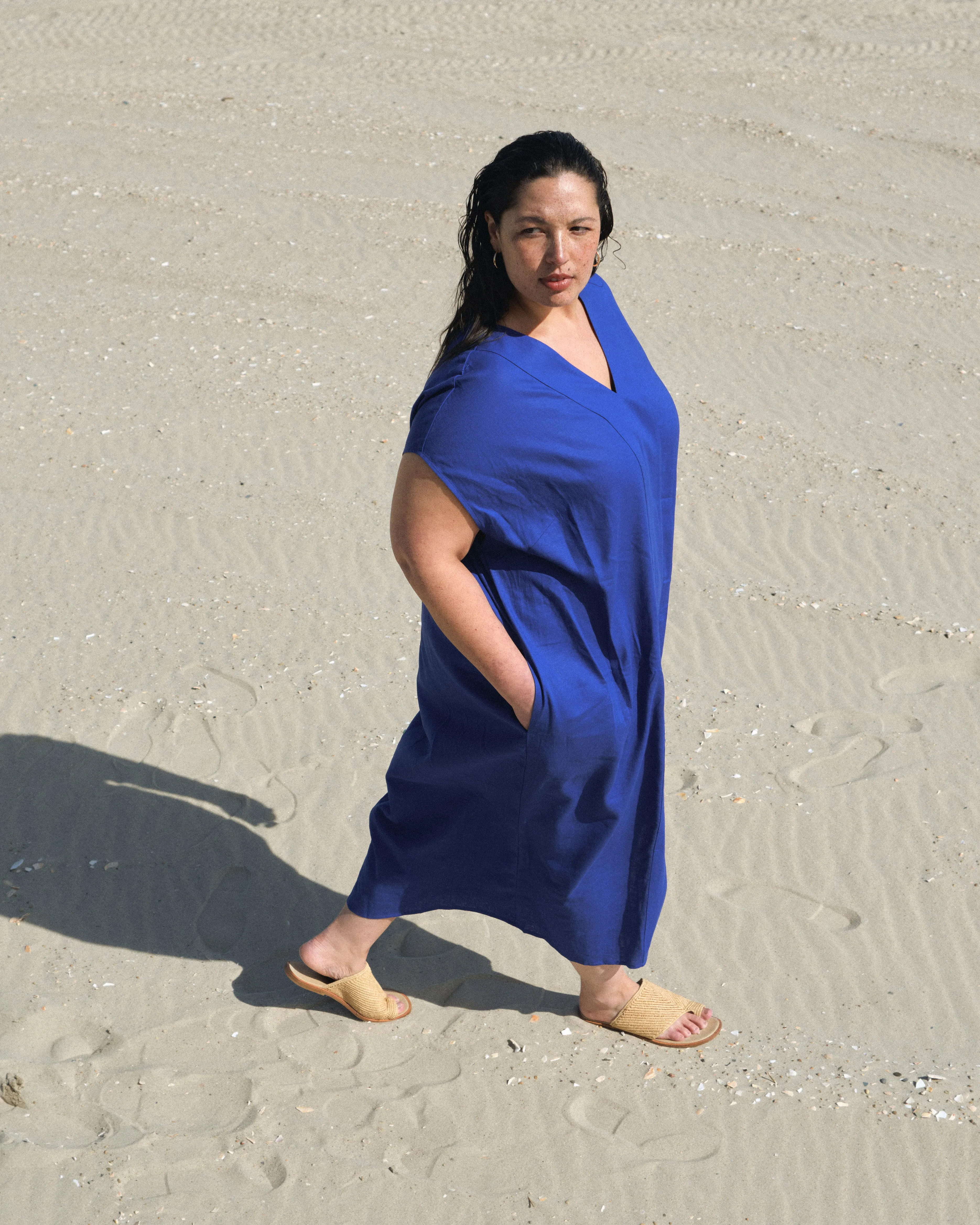 Cabana Linen Kaftan - Ultramarine sold by Universal Standard product image thumbnail 2