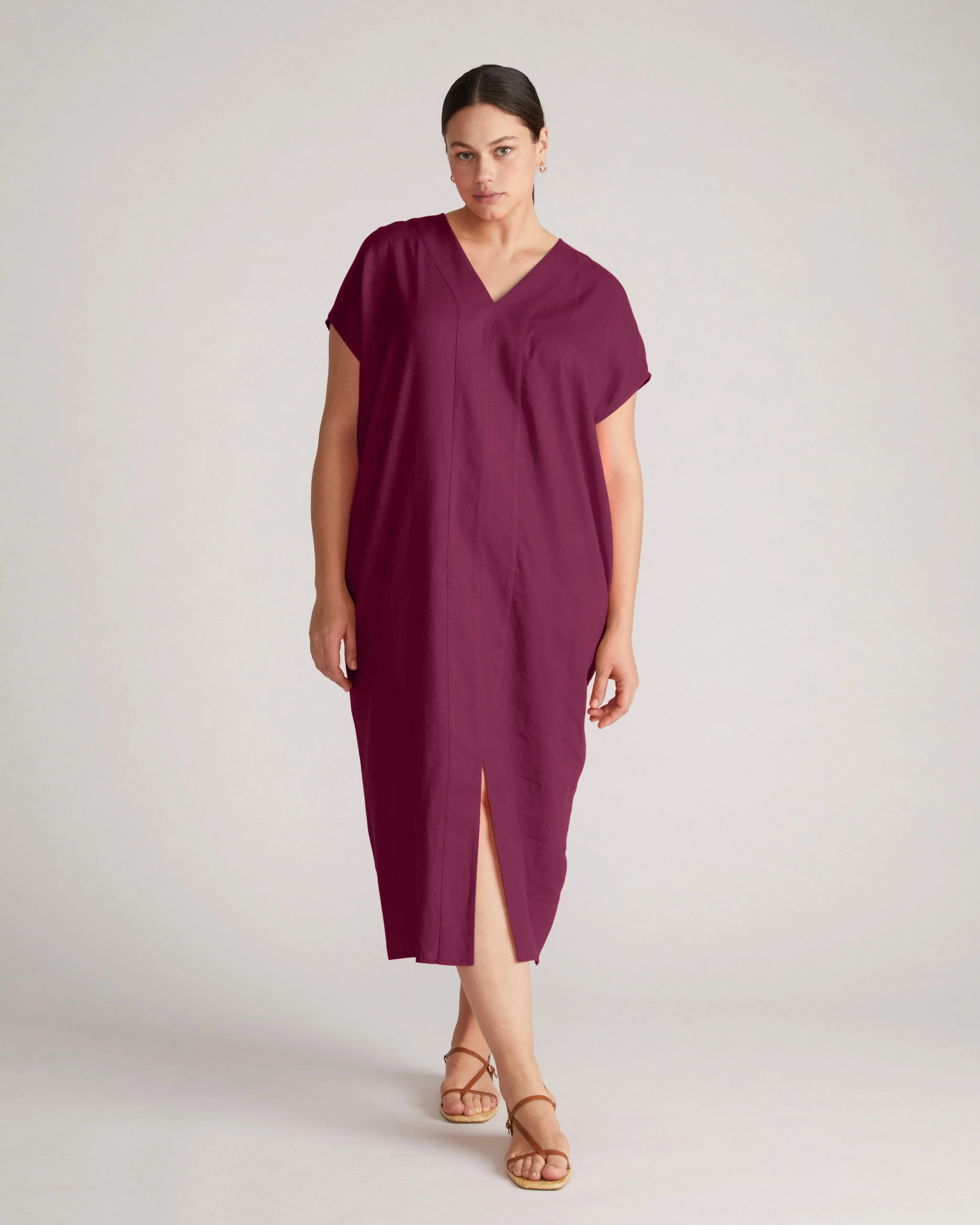 Cabana Linen Kaftan - Acai sold by Universal Standard