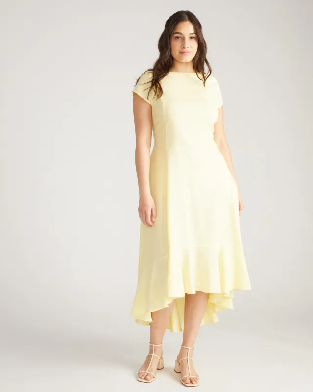 Sunset Linen Flounce Dress - Twinkle sold by Universal Standard