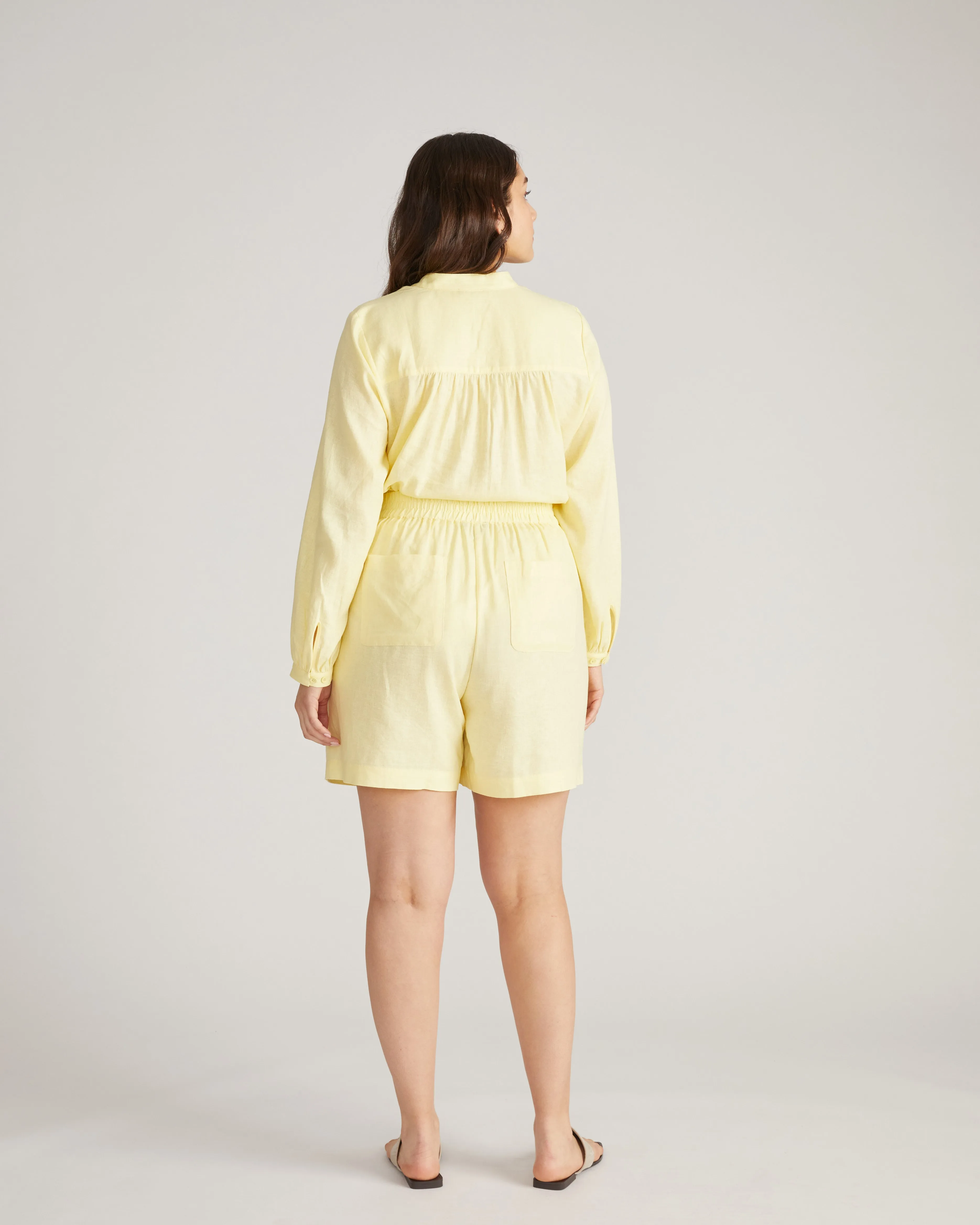 Juniper Linen Easy Pull-On Shorts - Twinkle sold by Universal Standard product image thumbnail 3