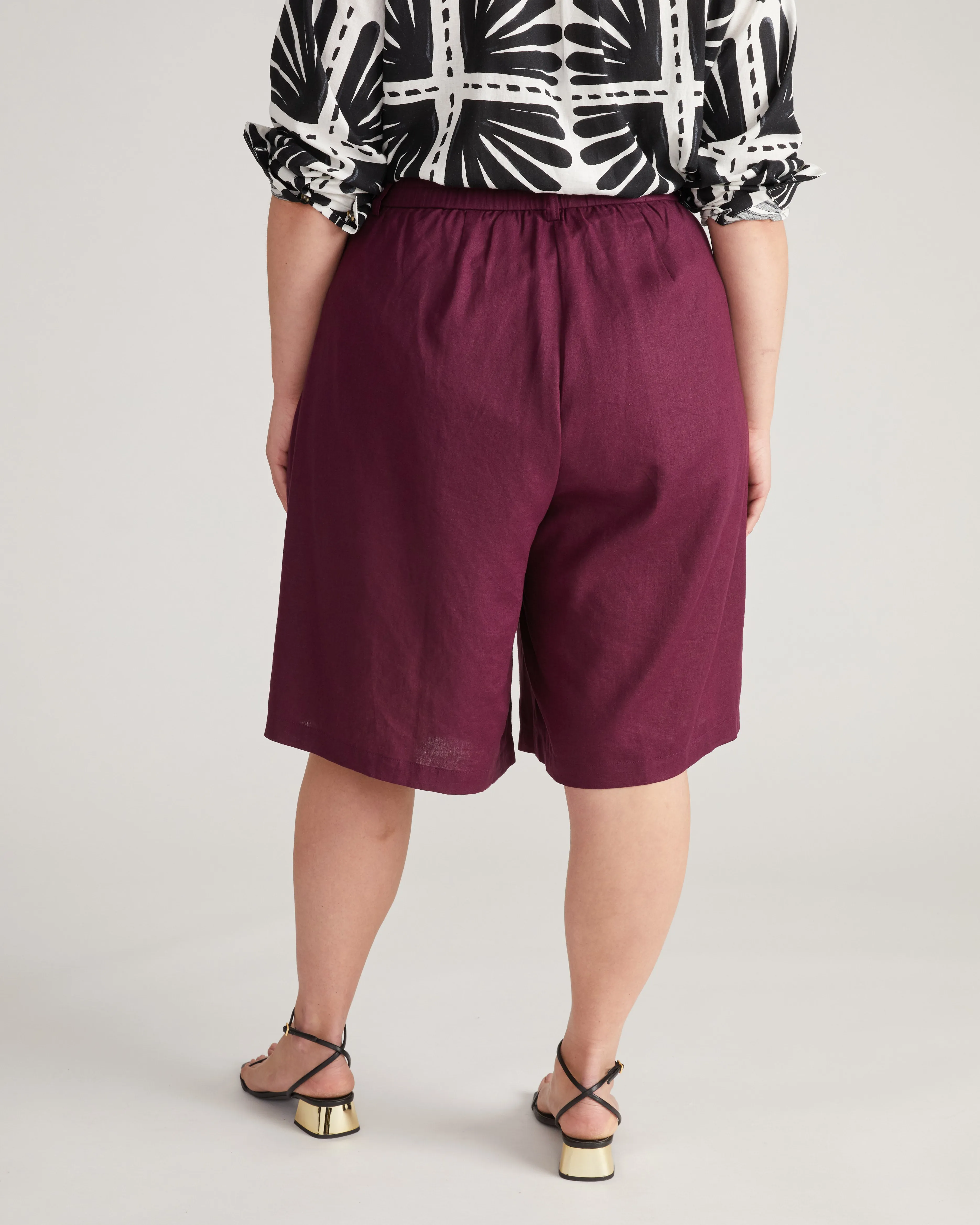 Seaport Tailored Linen Short - Acai sold by Universal Standard product image thumbnail 3