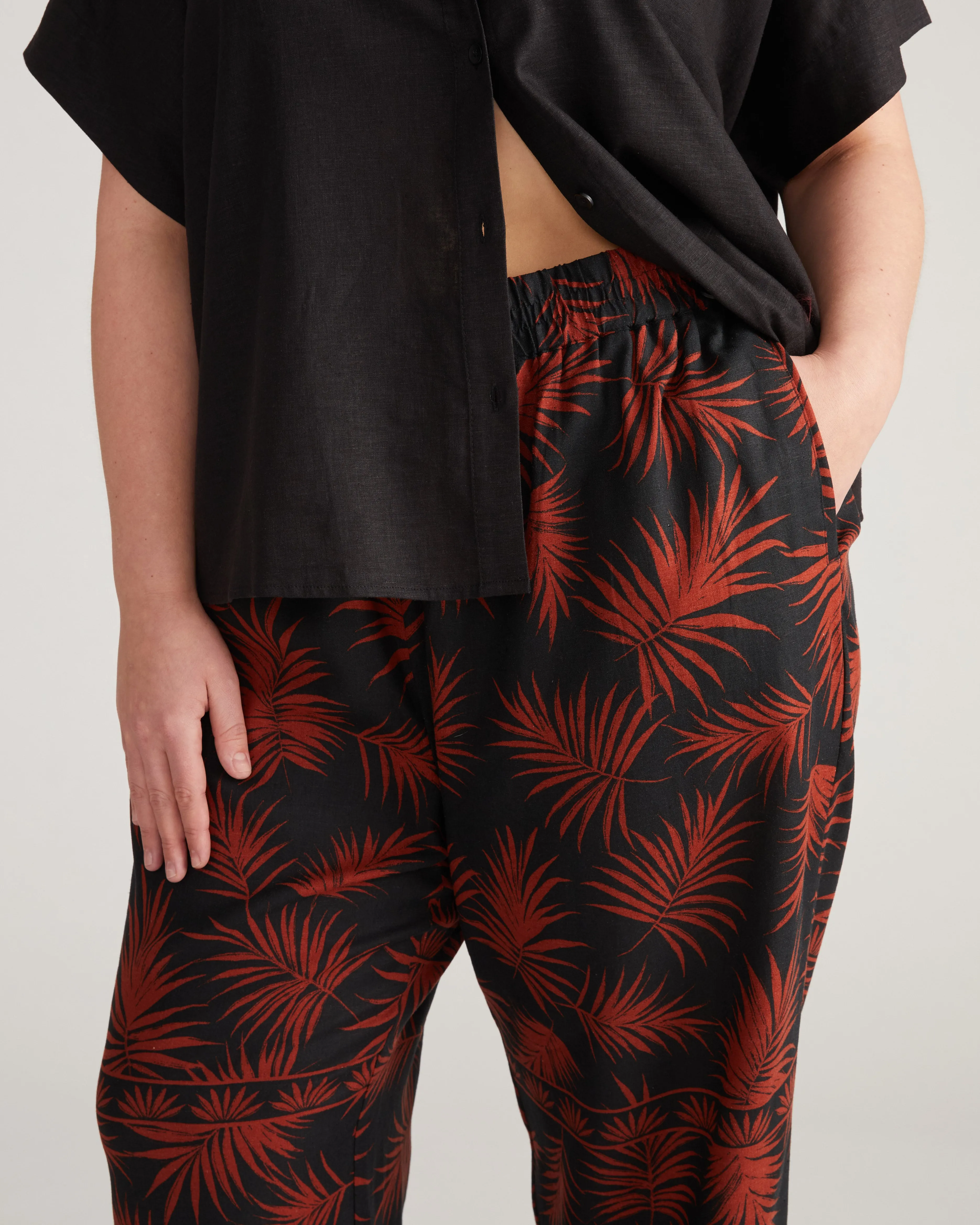 Iris Linen Easy Pull-On Pants - Bohem Print sold by Universal Standard product image thumbnail 3