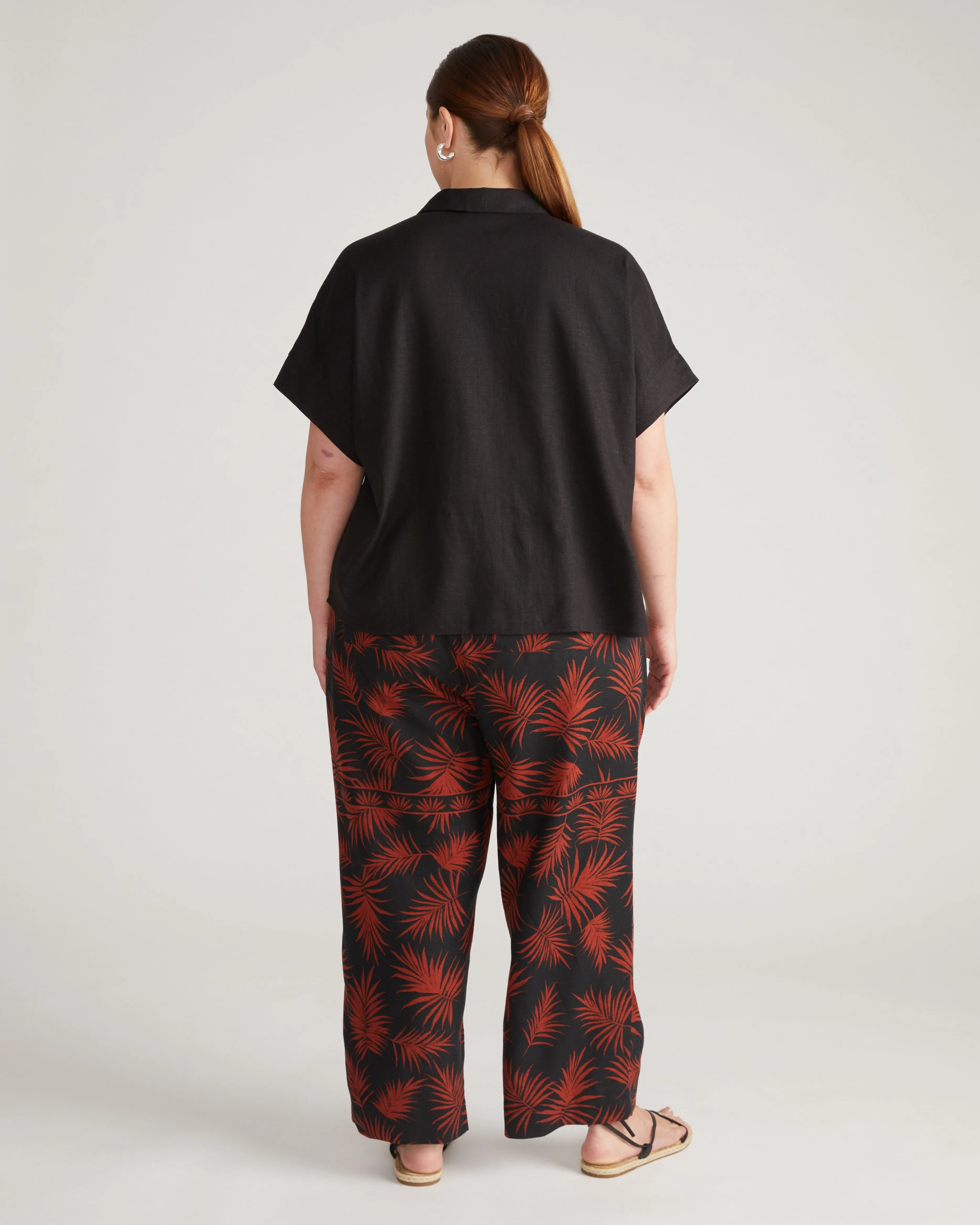 Iris Linen Easy Pull-On Pants - Bohem Print sold by Universal Standard product image thumbnail 4
