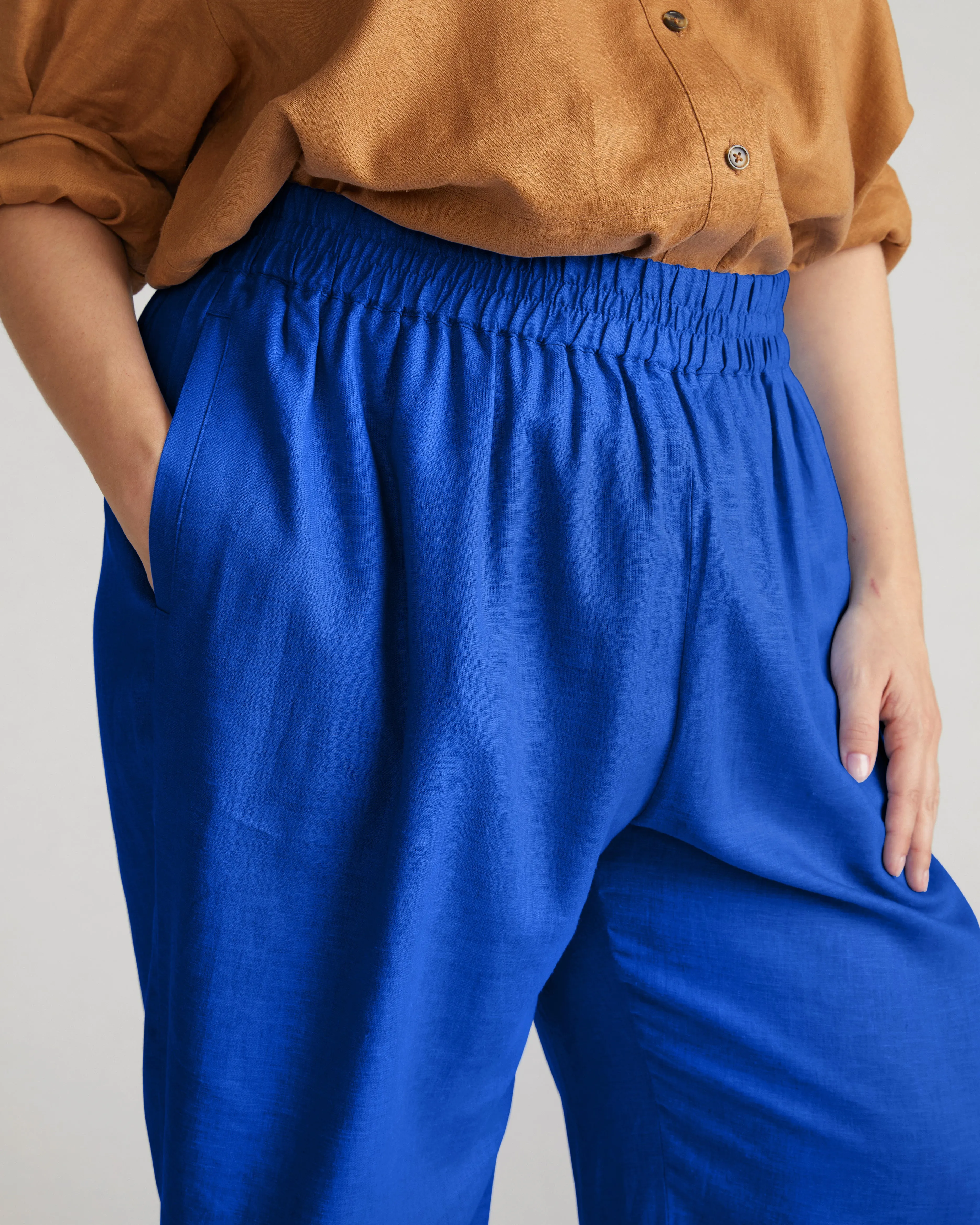 Iris Linen Easy Pull-On Pants - Ultramarine sold by Universal Standard product image thumbnail 2