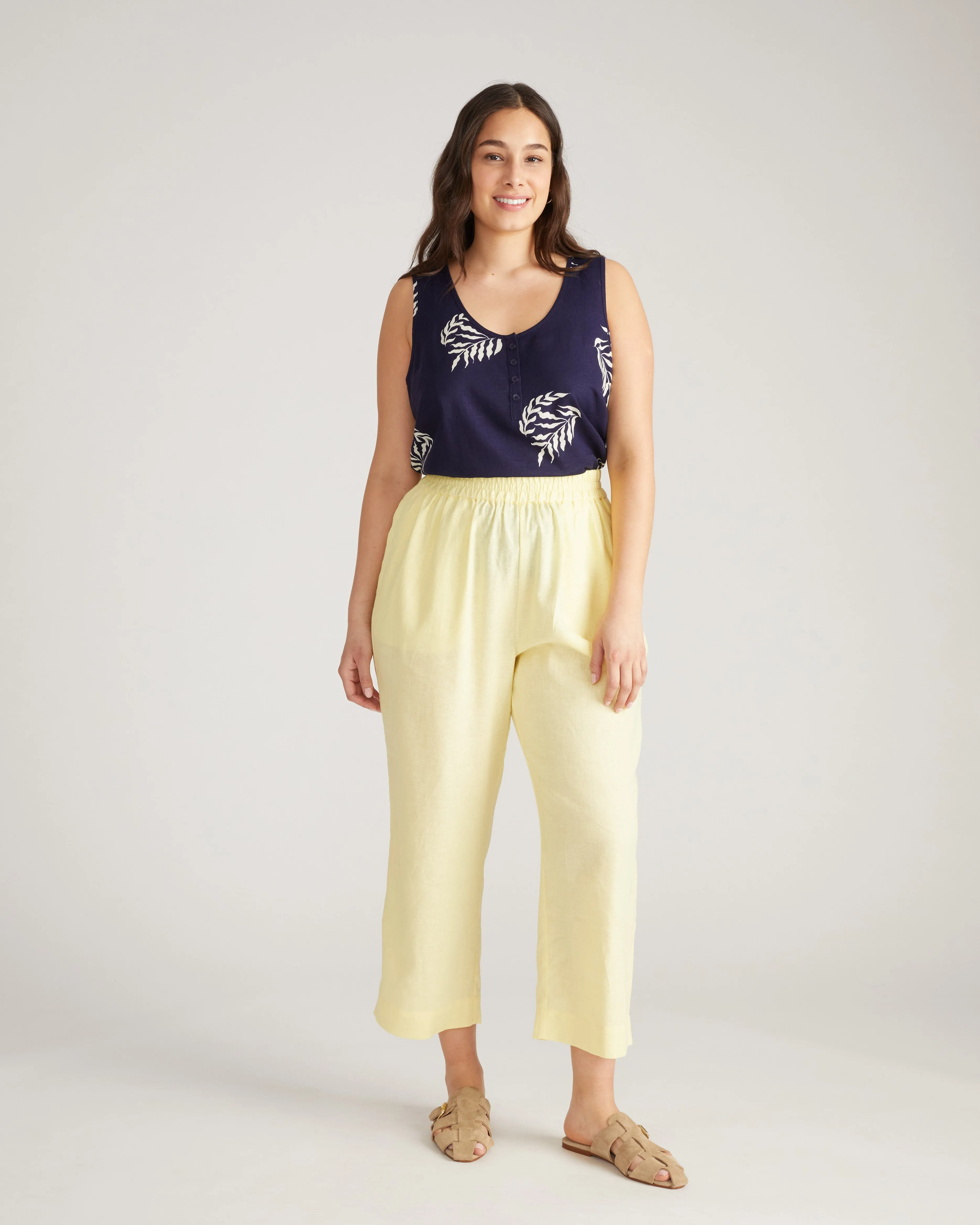 Iris Linen Easy Pull-On Pants - Twinkle sold by Universal Standard