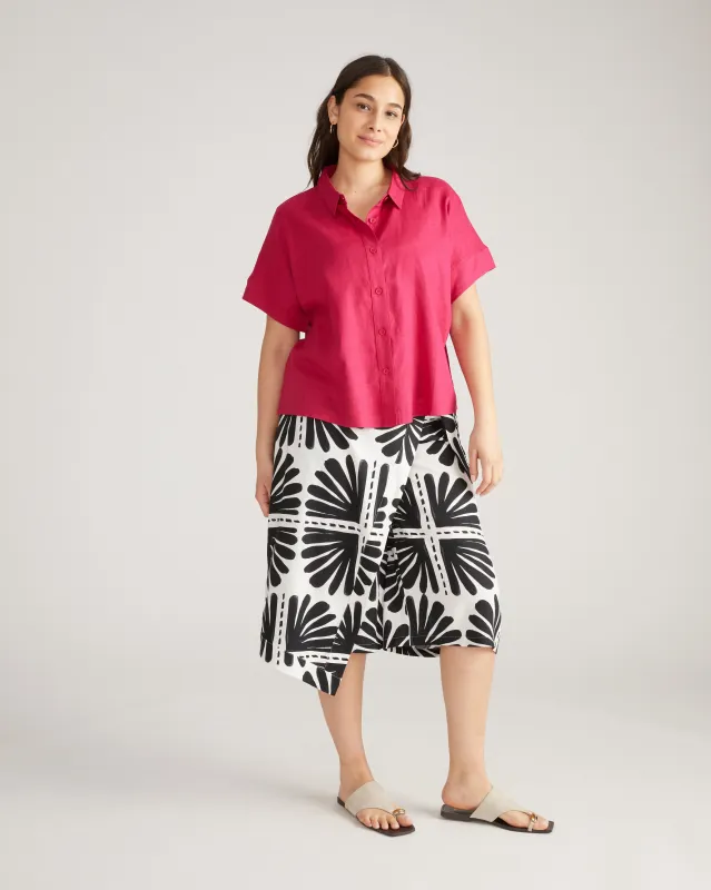 Tupelo Linen Shirt - Cerise sold by Universal Standard