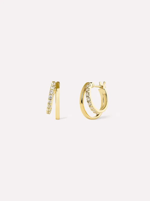 Double Hoop Earrings - Toda sold by Universal Standard