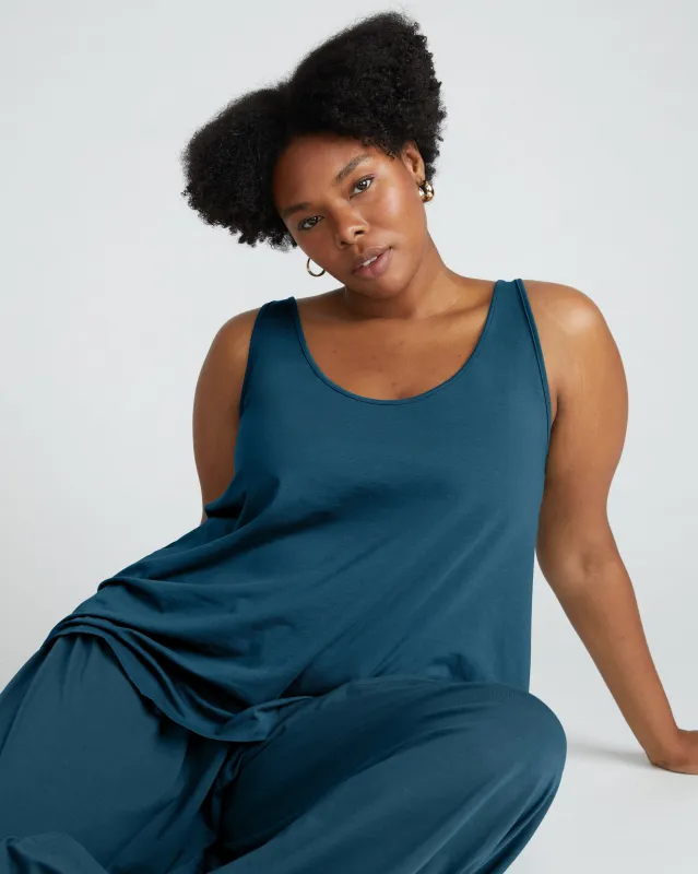 Trisha Lounge Tank - Deep Sea sold by Universal Standard