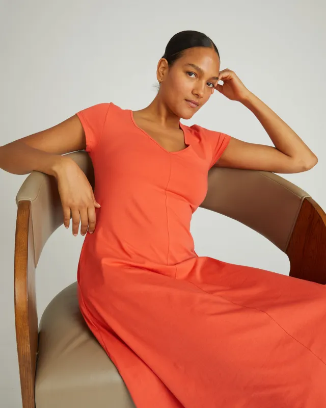 Danna Jersey Dress - Coral Reef sold by Universal Standard