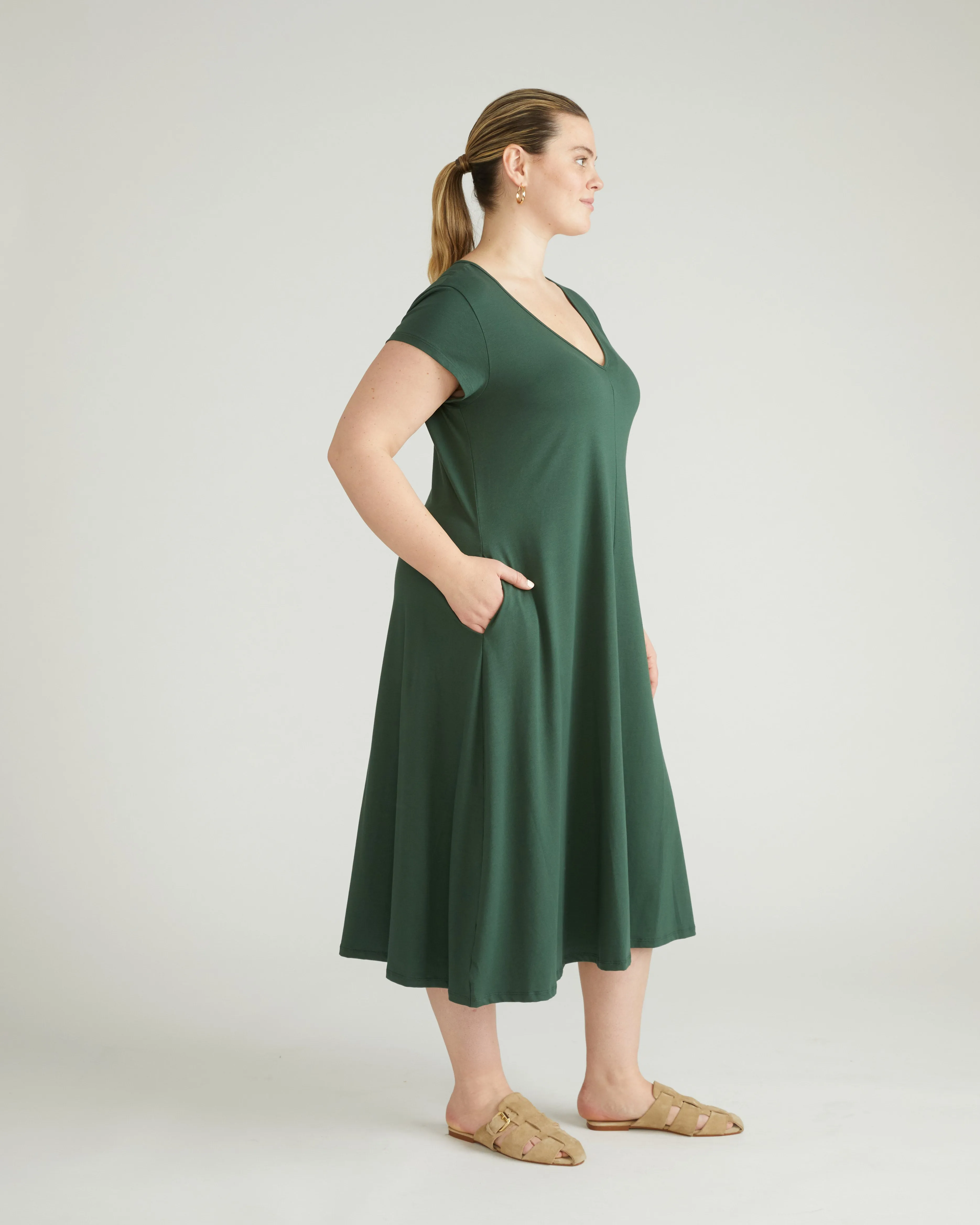 Danna Jersey Dress - Conifer sold by Universal Standard product image thumbnail 2