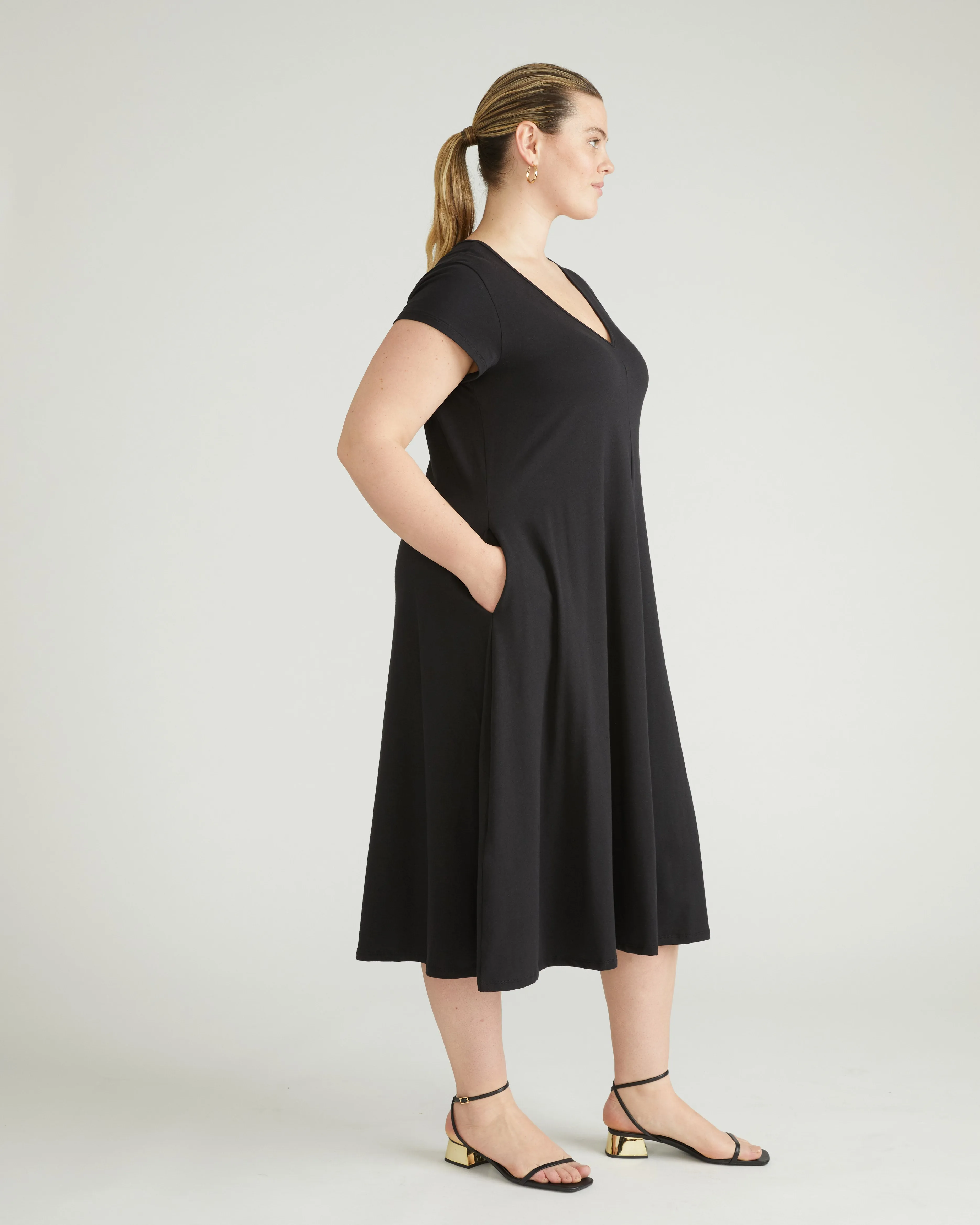 Danna Jersey Dress - Black sold by Universal Standard product image thumbnail 5
