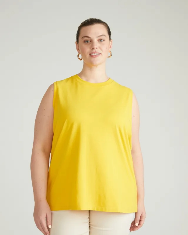 Patti Muscle Tank - Yellow sold by Universal Standard