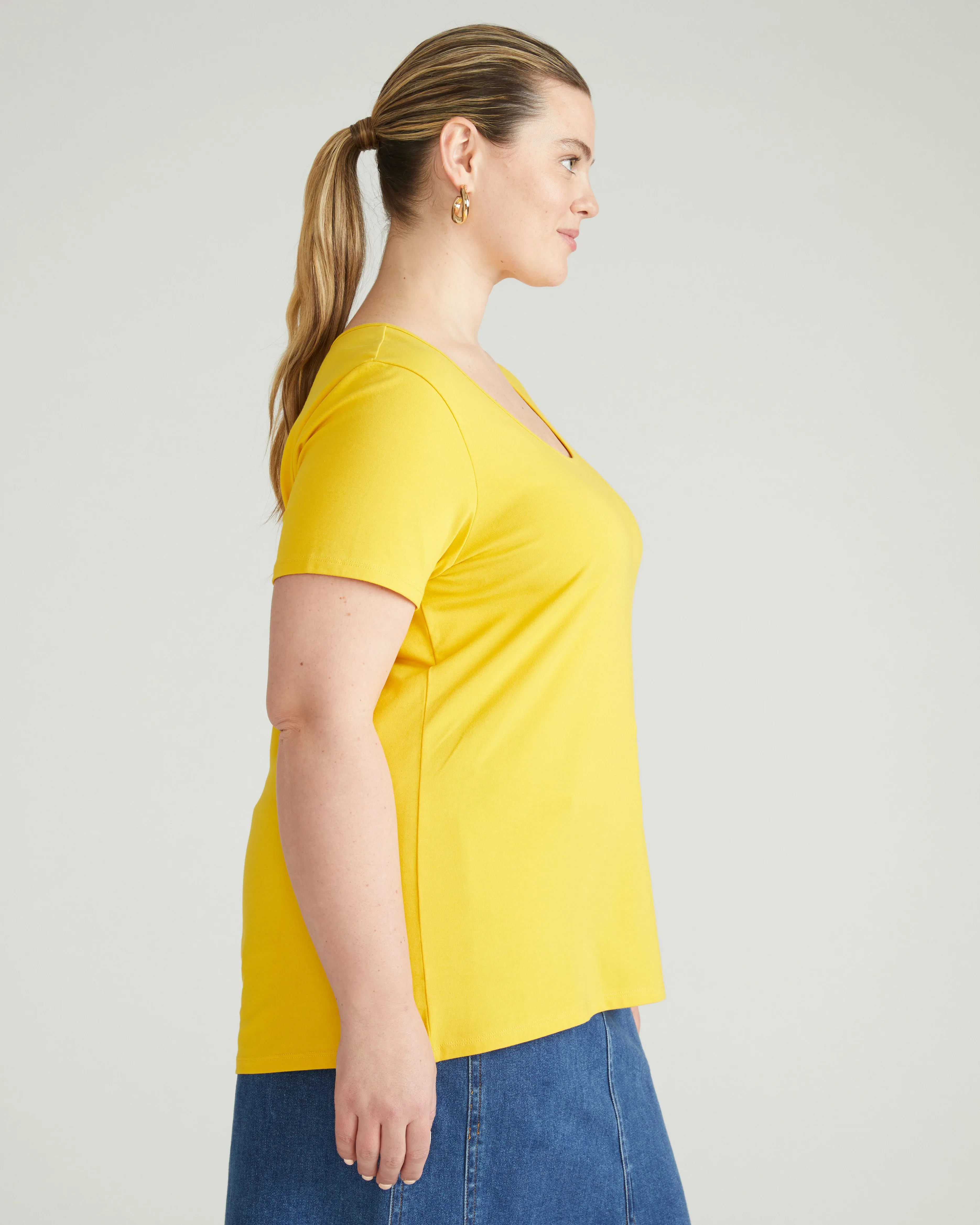Scoop Neck Tee - Yellow sold by Universal Standard product image thumbnail 4