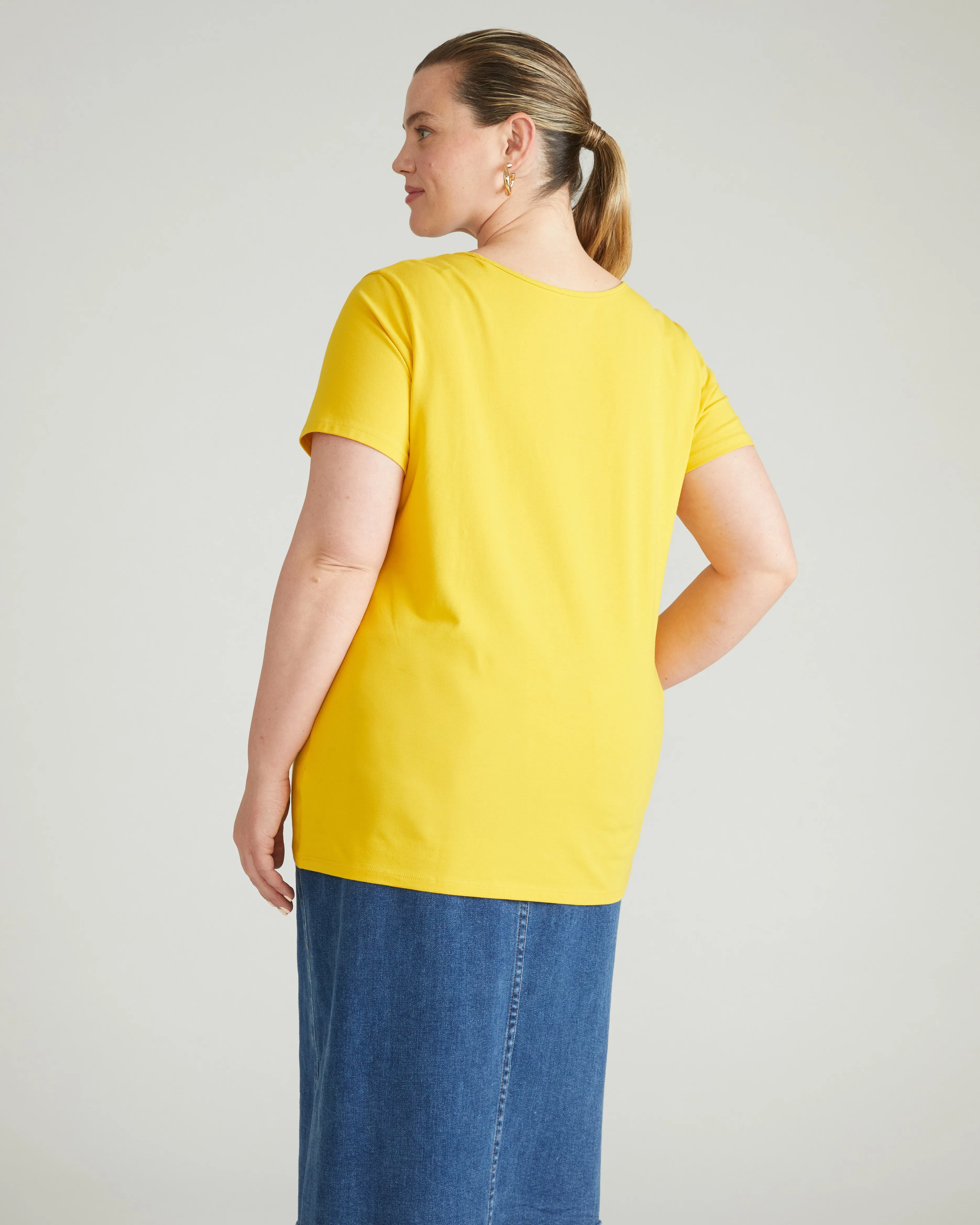 Scoop Neck Tee - Yellow sold by Universal Standard product image thumbnail 5