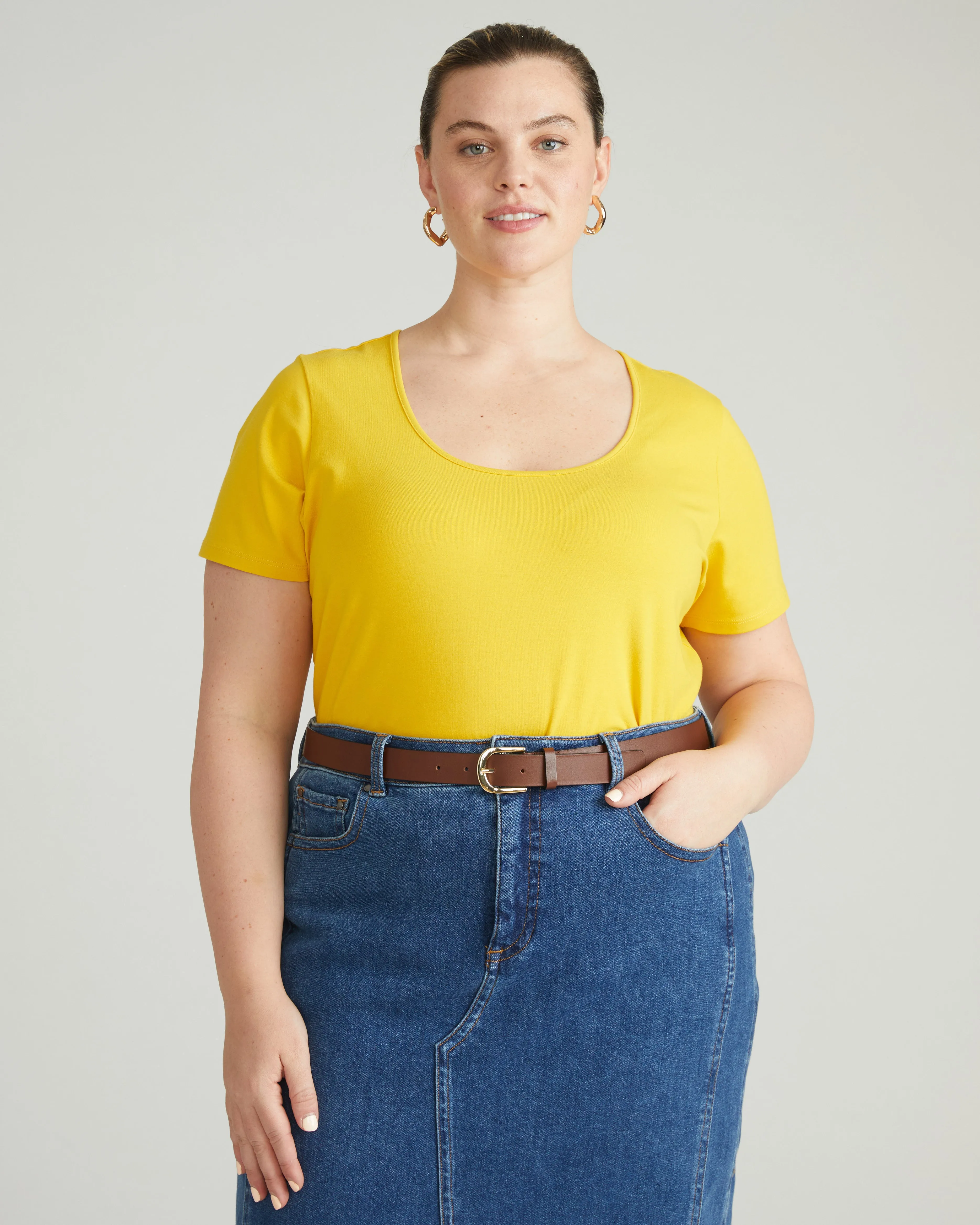 Scoop Neck Tee - Yellow sold by Universal Standard product image thumbnail 3
