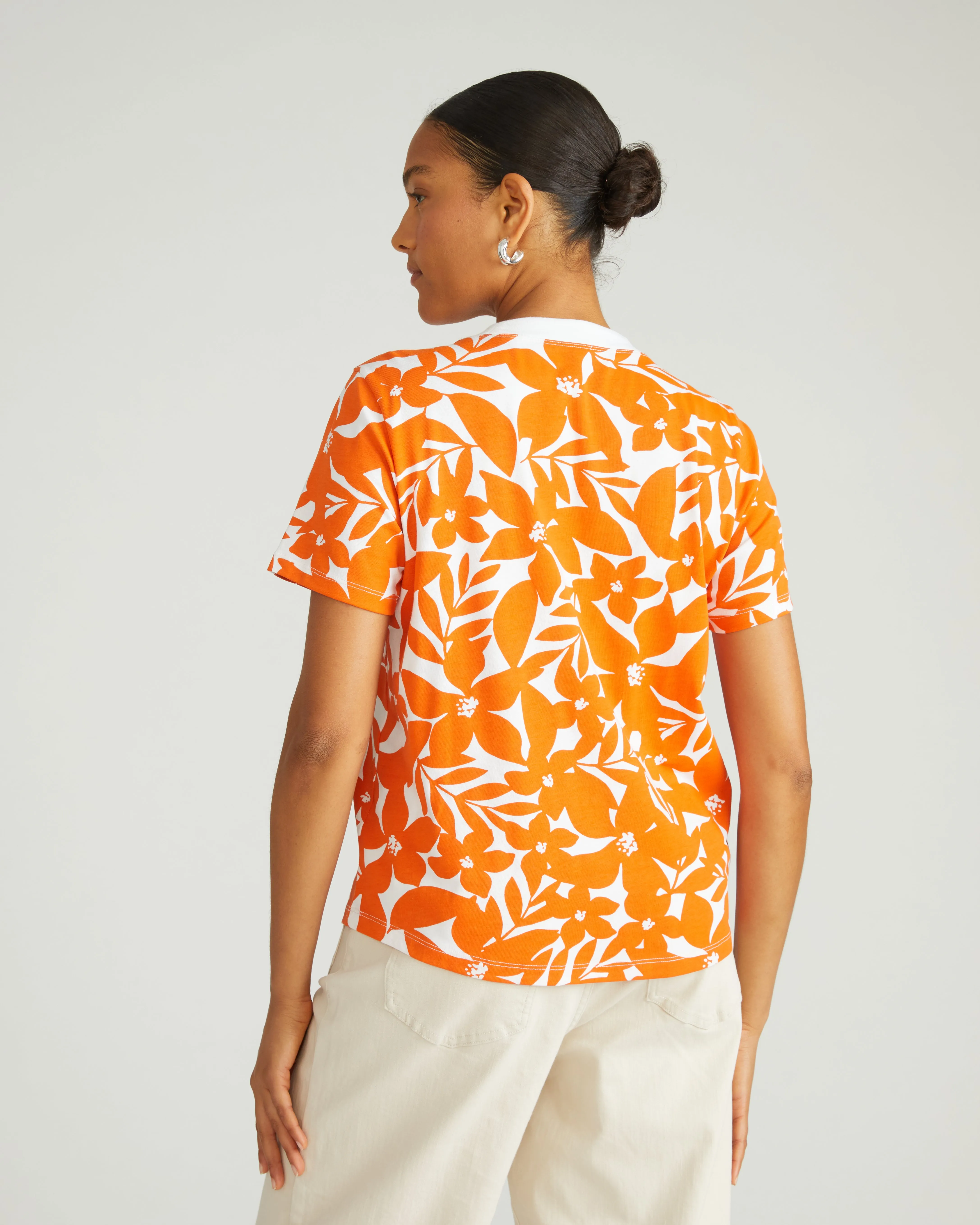 Garcon Tee - Petal Palette Print in Arancia sold by Universal Standard product image thumbnail 5