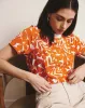 Garcon Tee - Petal Palette Print in Arancia sold by Universal Standard