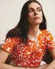 Garcon Tee - Petal Palette Print in Arancia sold by Universal Standard
