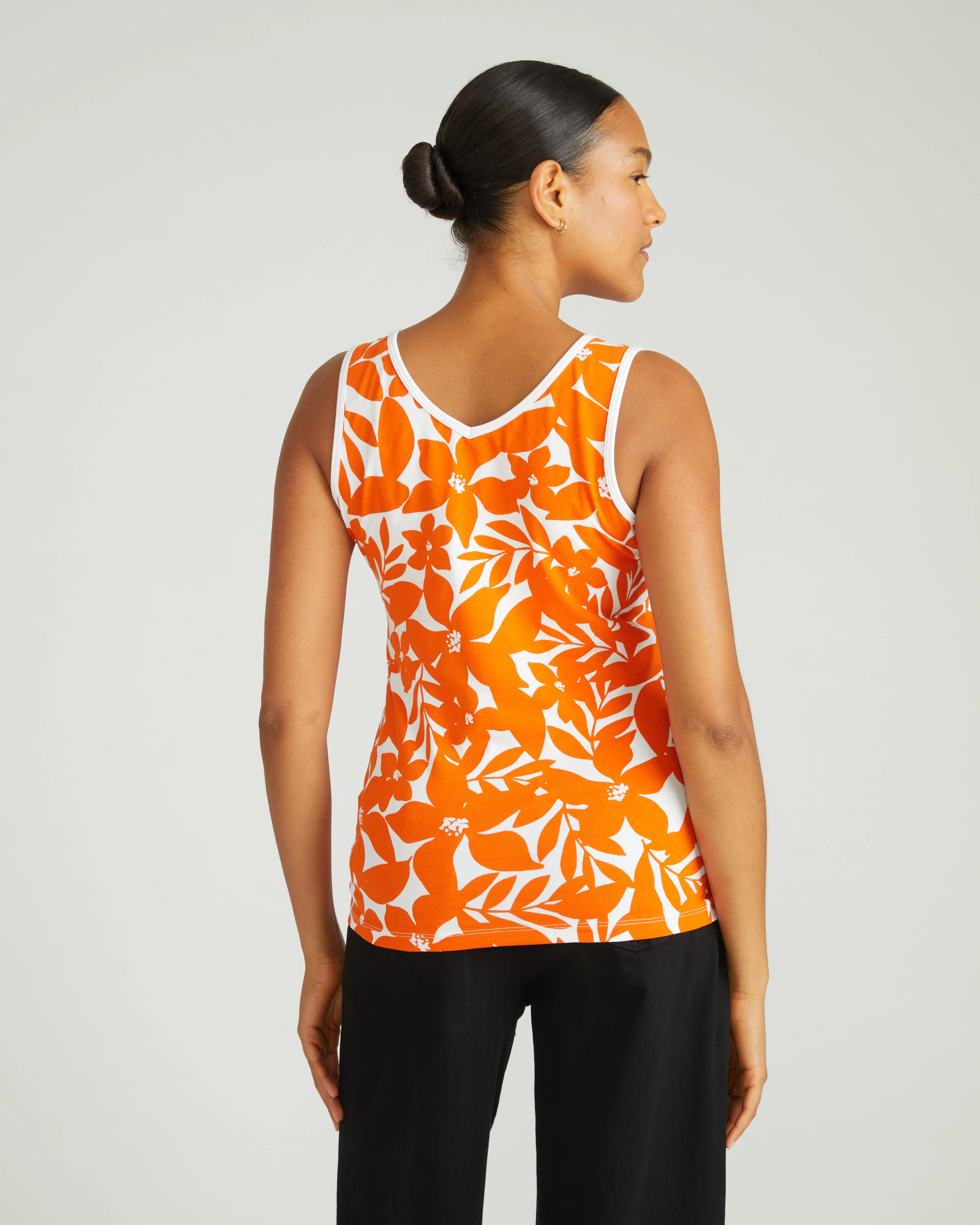 Double V Tank - Petal Palette Print in Arancia sold by Universal Standard product image thumbnail 3
