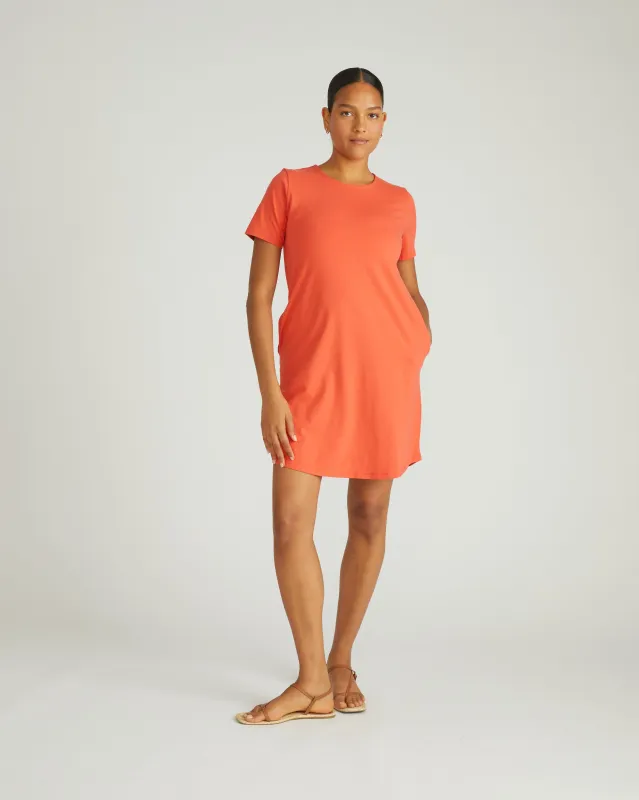 Halie T-Shirt Dress - Coral Reef sold by Universal Standard