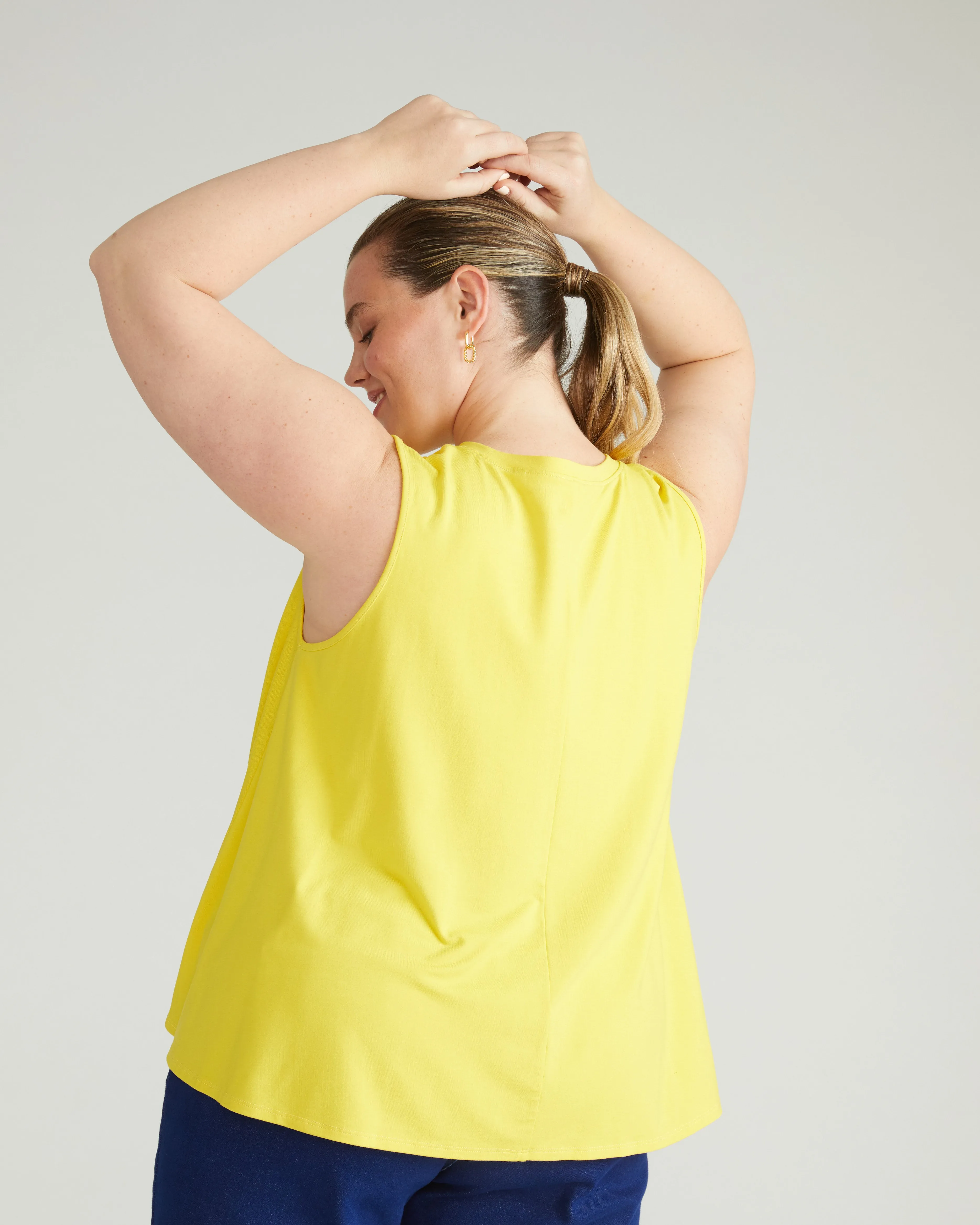 Heatwave Divine Jersey Flared Tank - Yellow sold by Universal Standard product image thumbnail 3