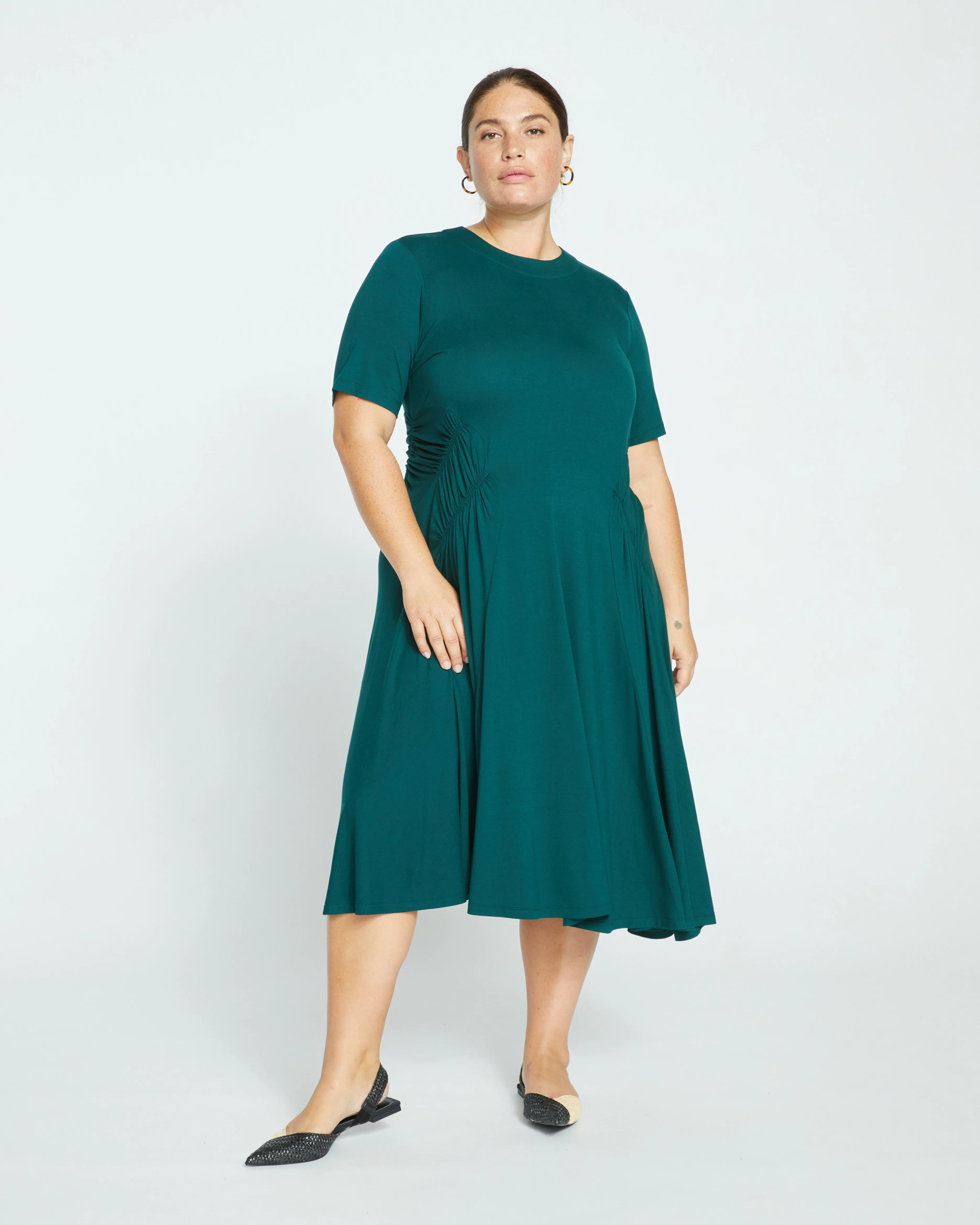 Devi Liquid Jersey Dress - Forest Green sold by Universal Standard product image thumbnail 3
