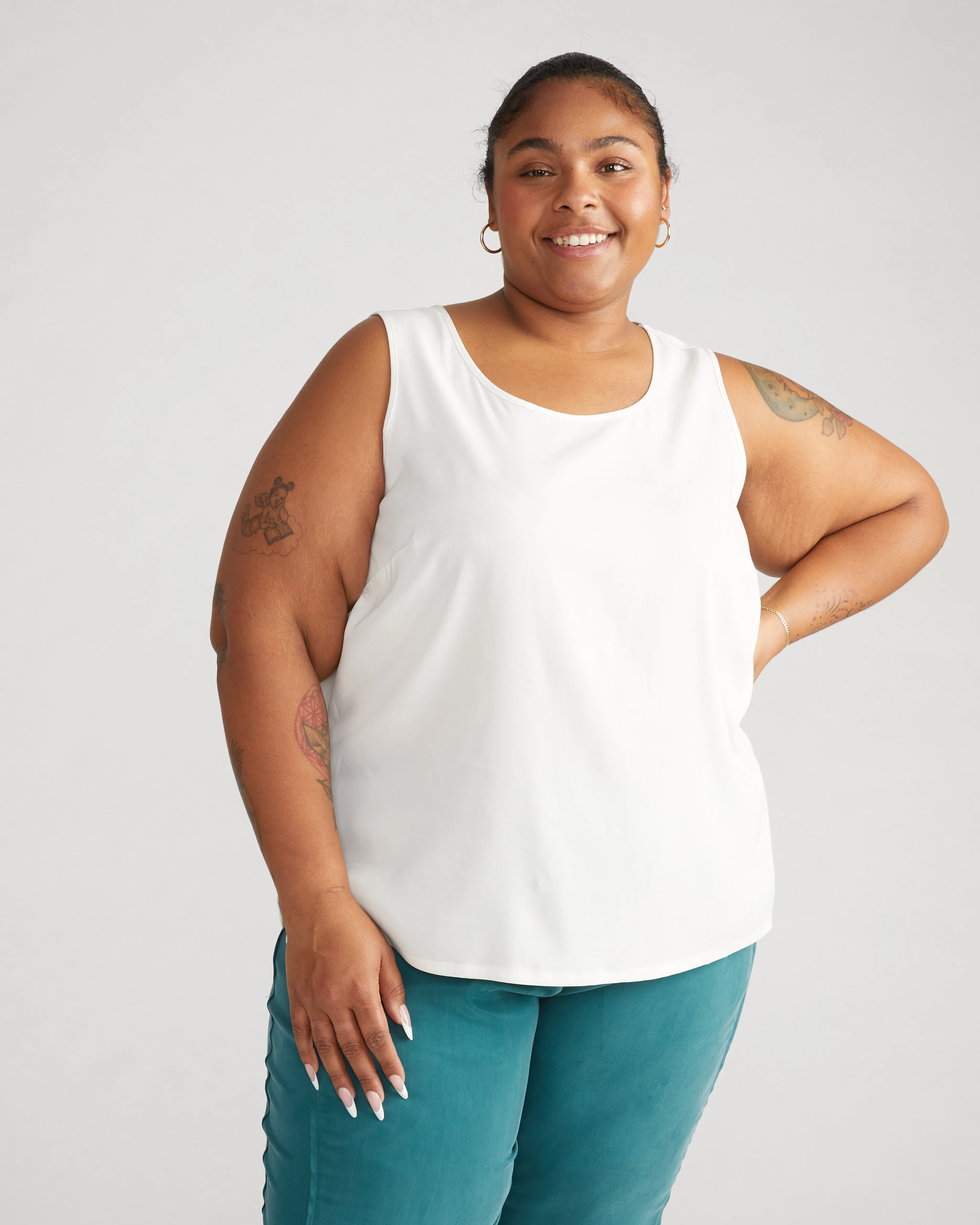 Cooling Stretch Cupro Tank - Cream sold by Universal Standard