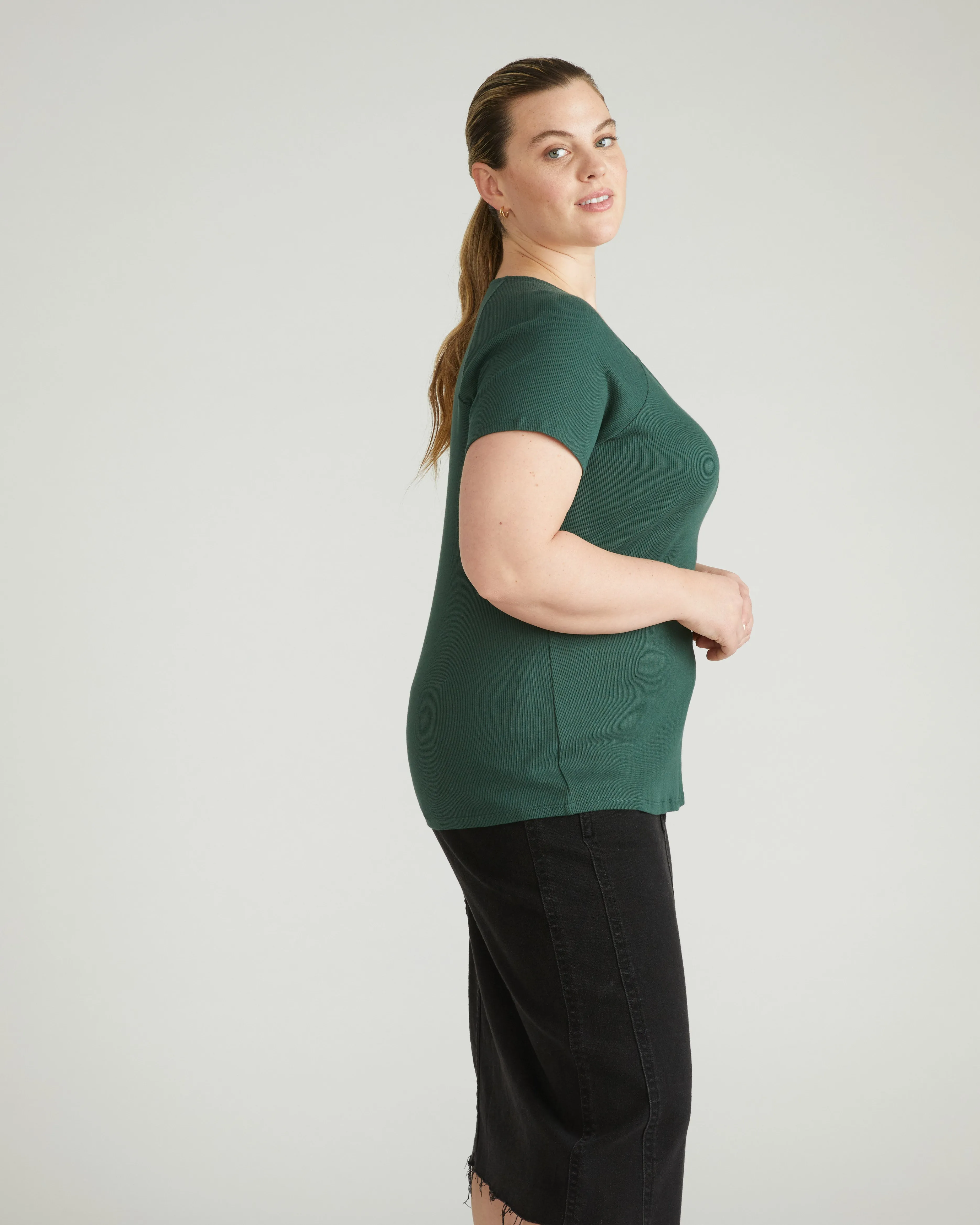 Carey Ribbed Top - Conifer sold by Universal Standard product image thumbnail 2