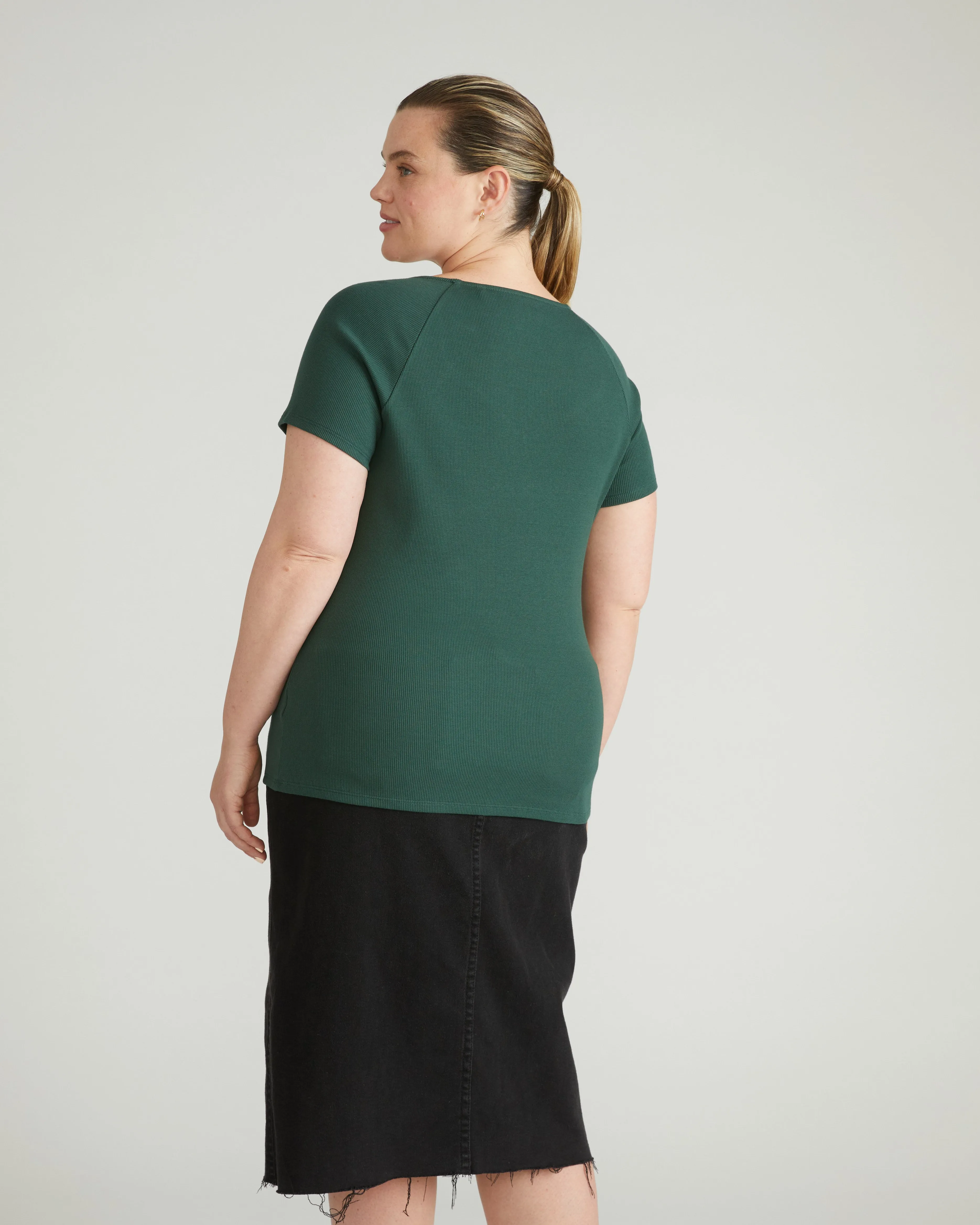 Carey Ribbed Top - Conifer sold by Universal Standard product image thumbnail 3