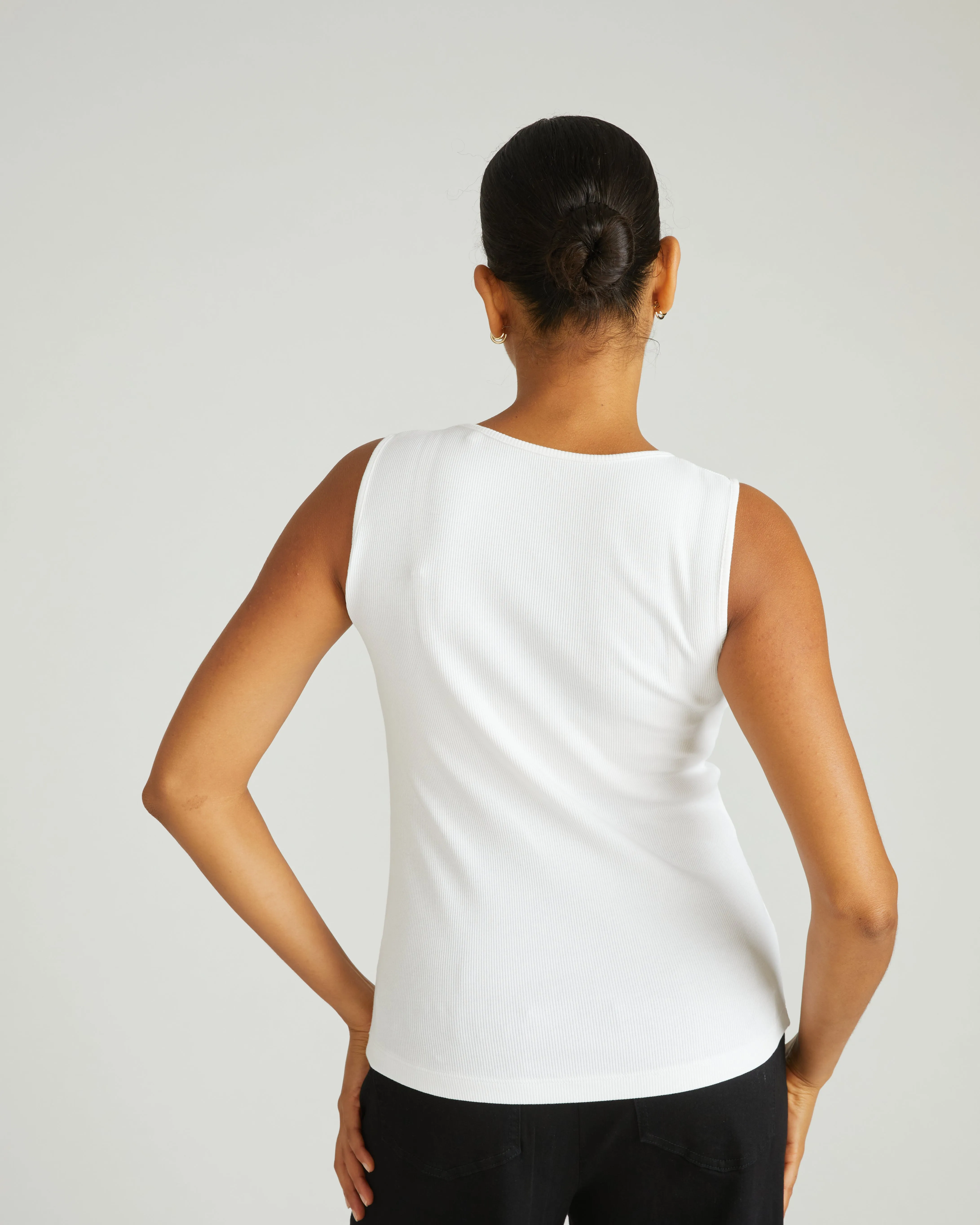 Daisy Ribbed Tank - White sold by Universal Standard product image thumbnail 3